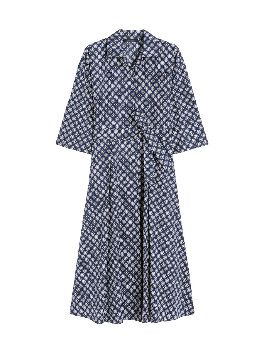 Weekend Max Mara Women's Printed Cotton Poplin Dress In Blue