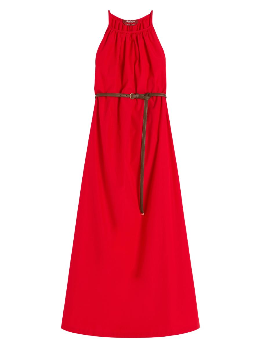 Max Mara Women's Cotton Poplin Dress In Red