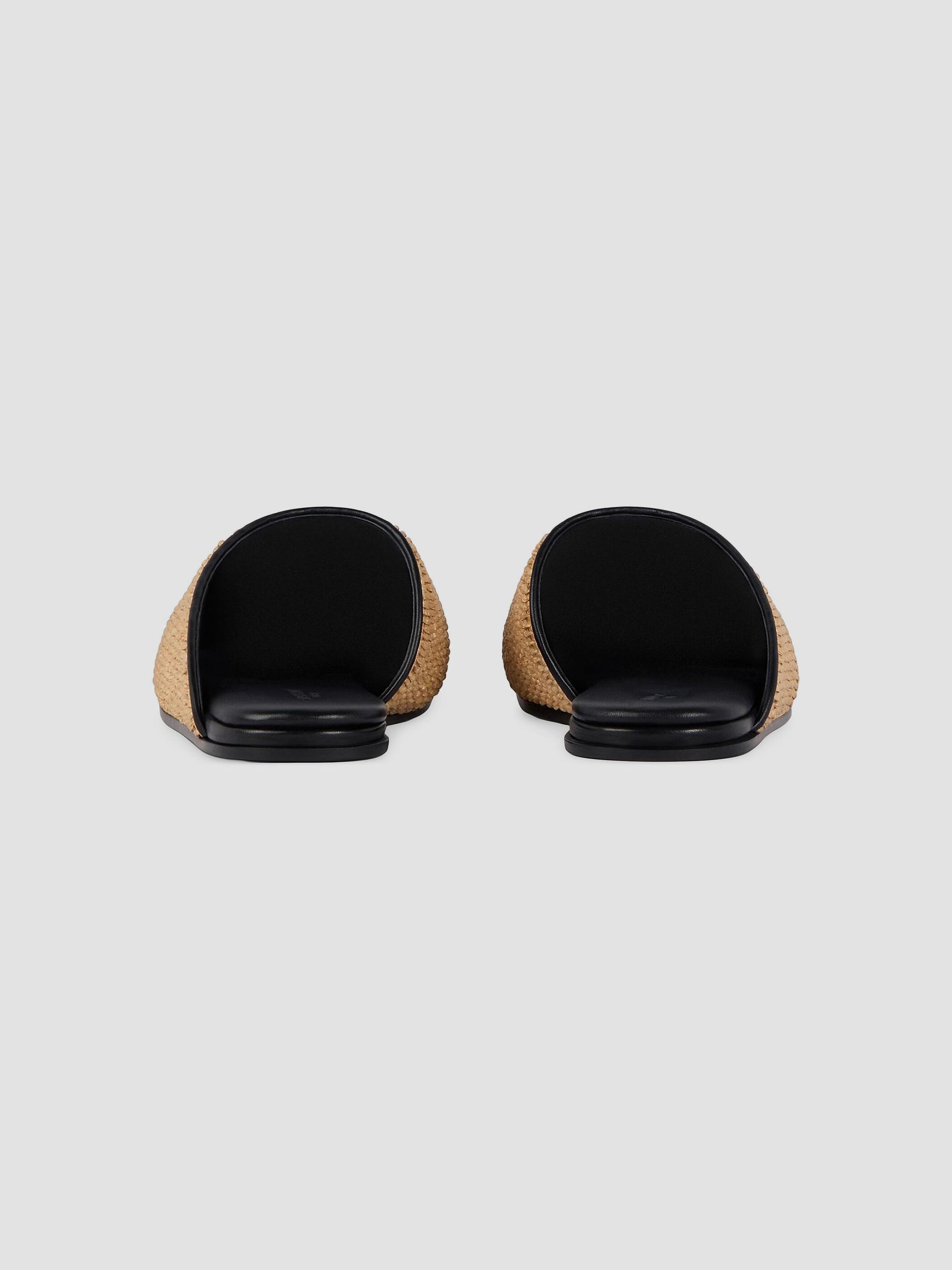 Givenchy Label Raffia-Effect Flat Mules | Saks Fifth Avenue