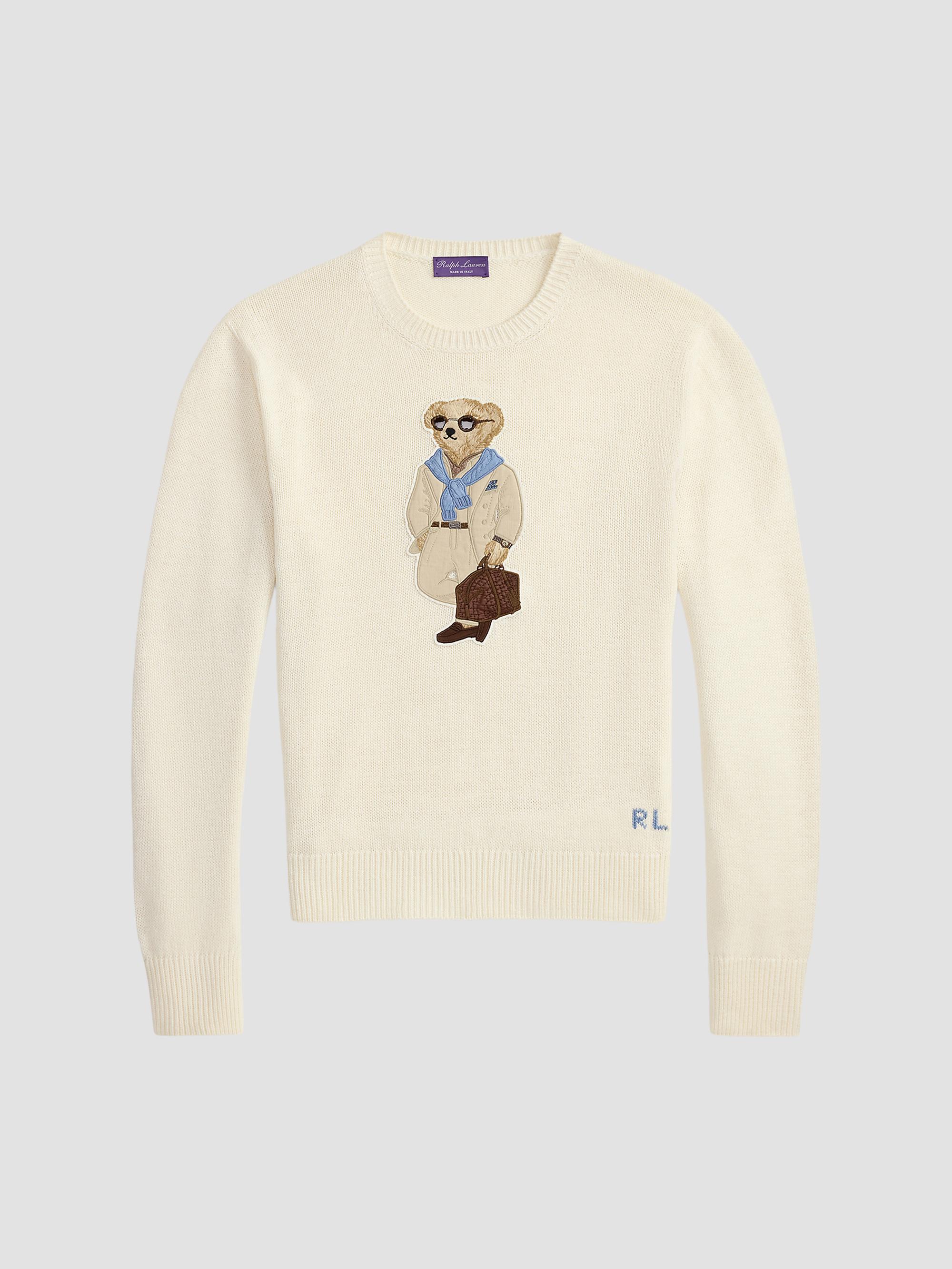 Ralph Lauren Purple Label Tennis Polo Bear Cashmere Crewneck