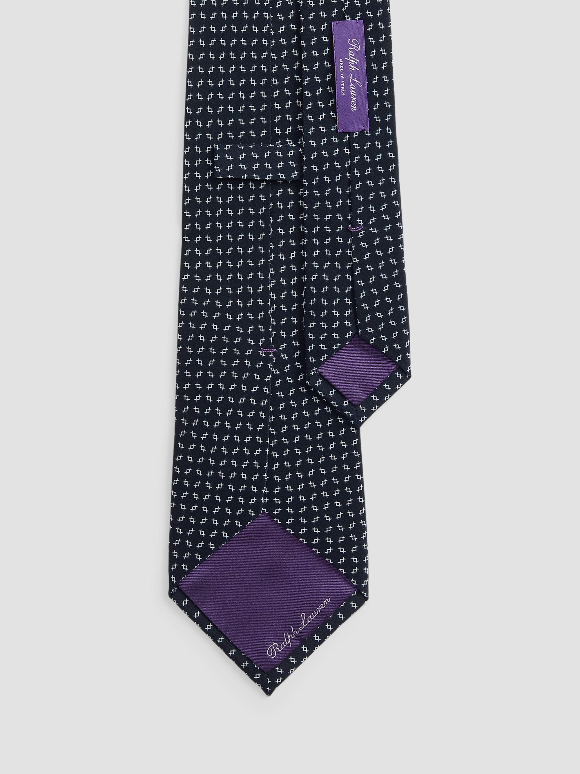Ralph Lauren Purple Label Micro Geometric Silk Crepe Tie | Saks