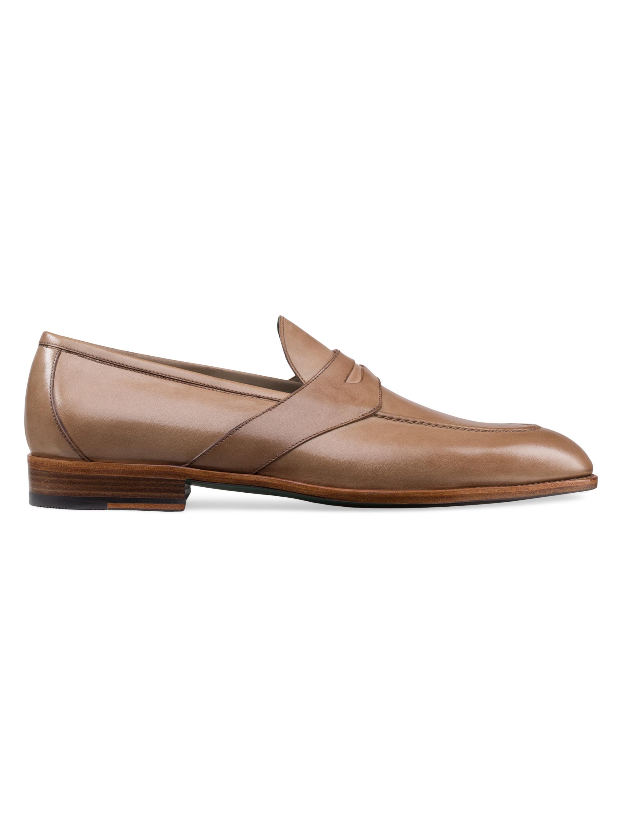 Stefano Ricci Men's Antique Calfskin Leather Loafers - Beige | Thumbnail 5