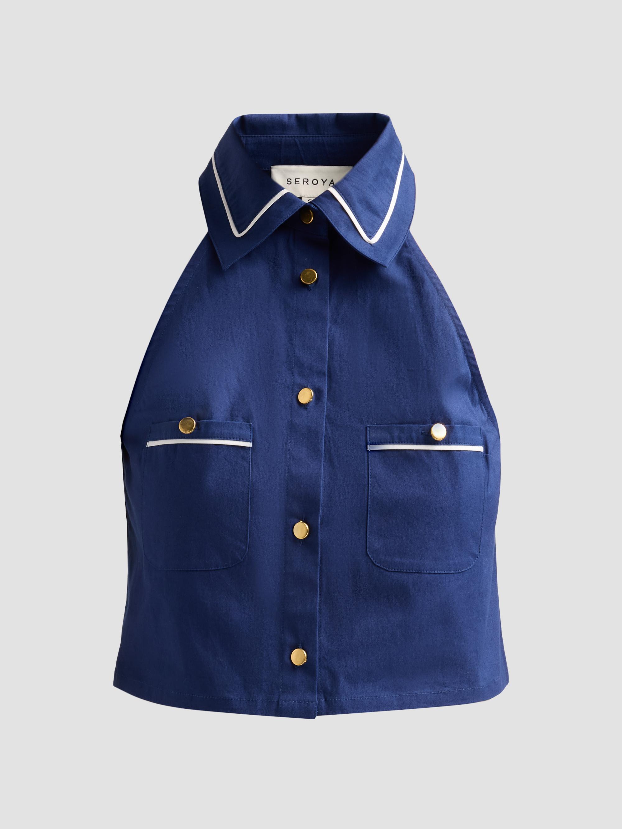 SEROYA Women's Yumi Halterneck Top - Admiral Blue