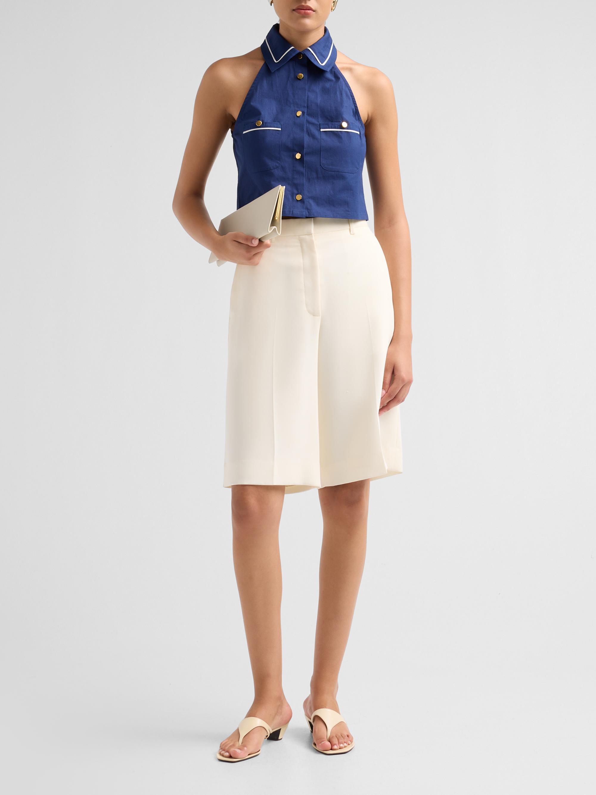 SEROYA Women's Yumi Halterneck Top - Admiral Blue | Thumbnail 2