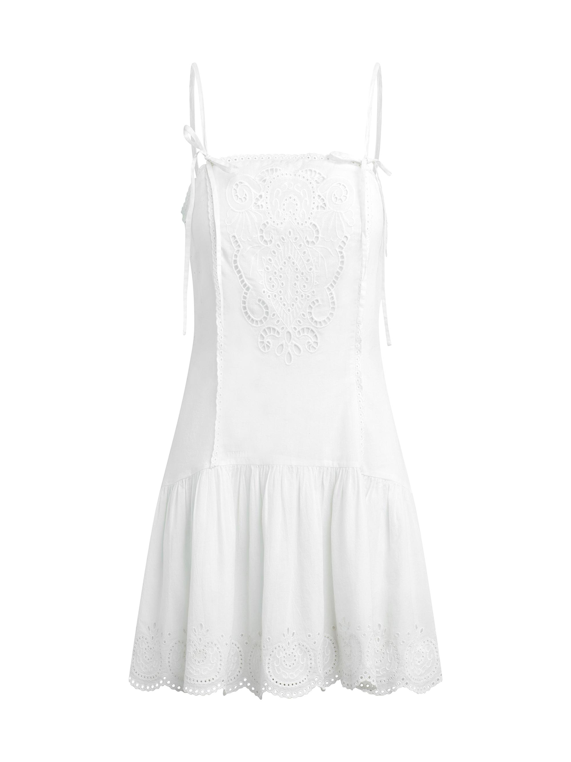 Joe's Jeans Women's  x WeWoreWhat Destynee Eyelet Drop-Waist Minidress - White
