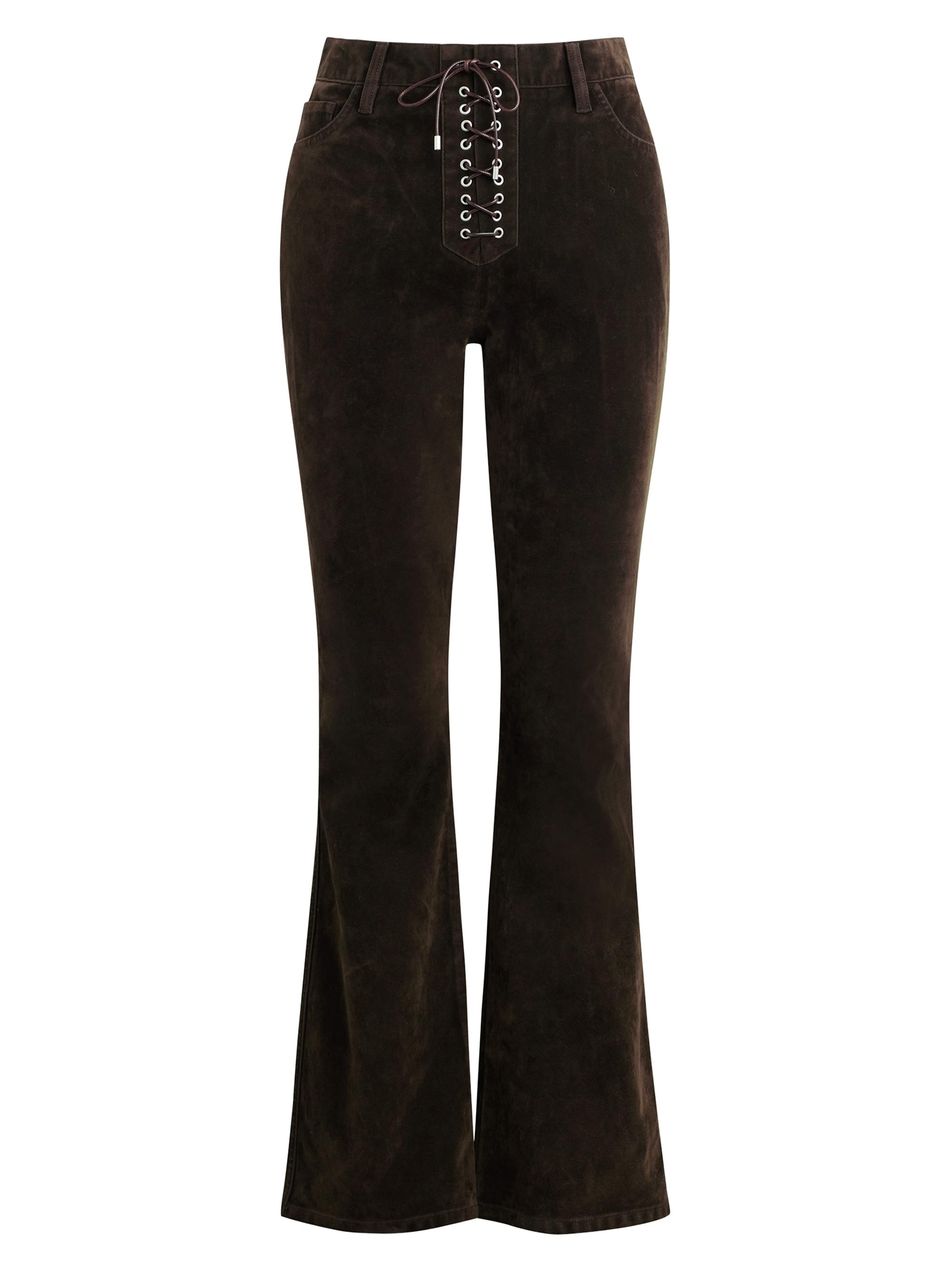 Joe's Jeans Women's X WeWoreWhat The Ralph Suede Bootcut Jeans - Dark Chocolate