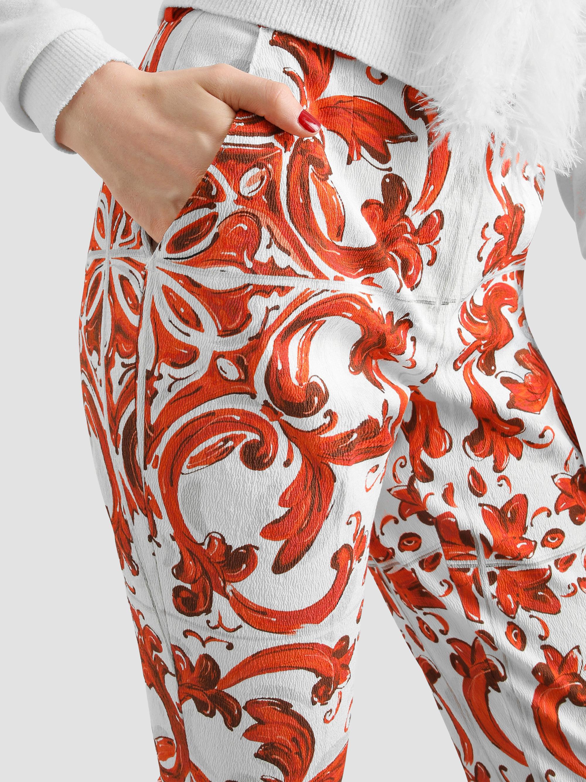 Dolce&Gabbana Majolica-Print Brocade Crop Pants | Saks Fifth Avenue