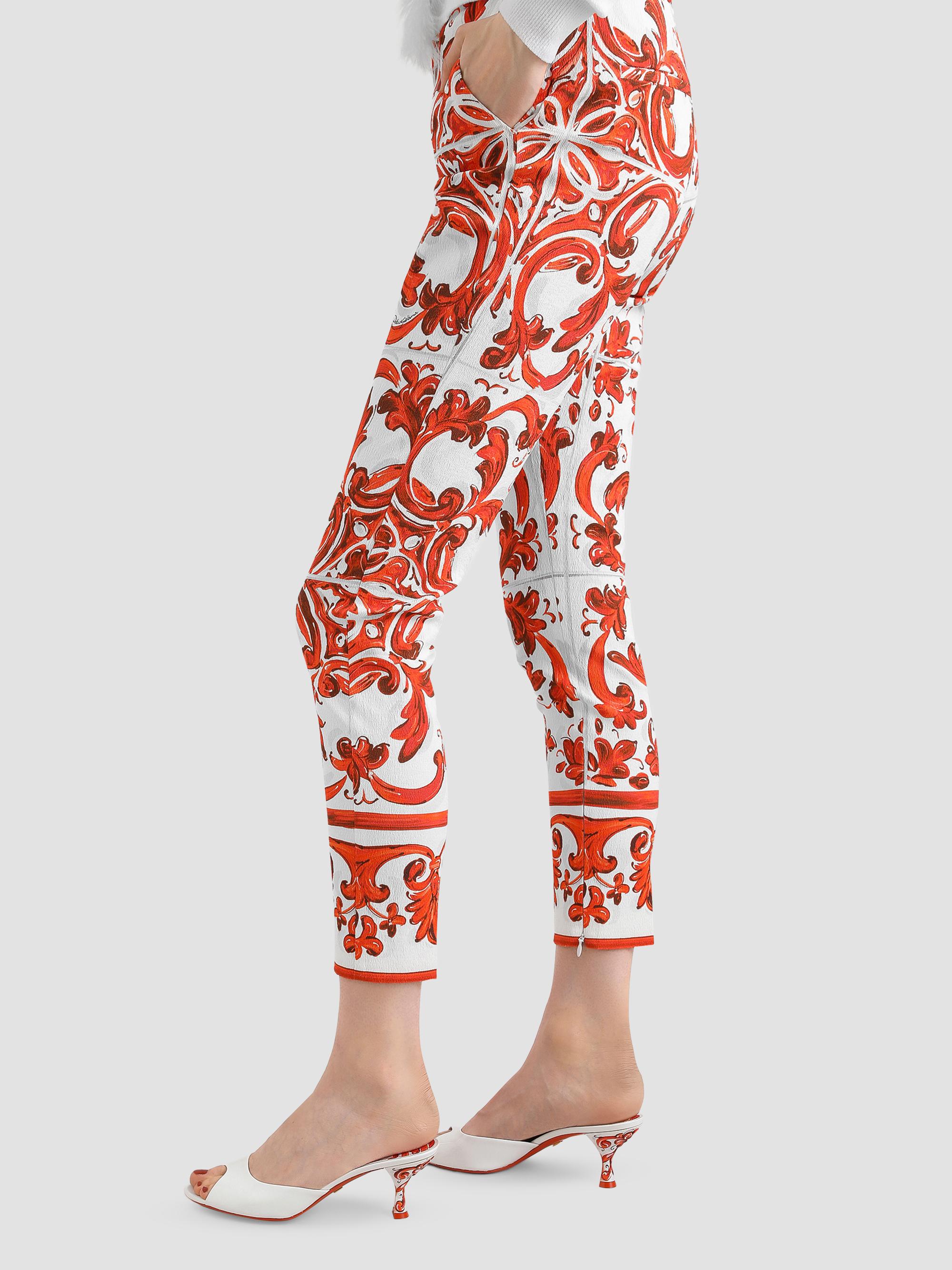 Dolce&Gabbana Majolica-Print Brocade Crop Pants | Saks Fifth Avenue