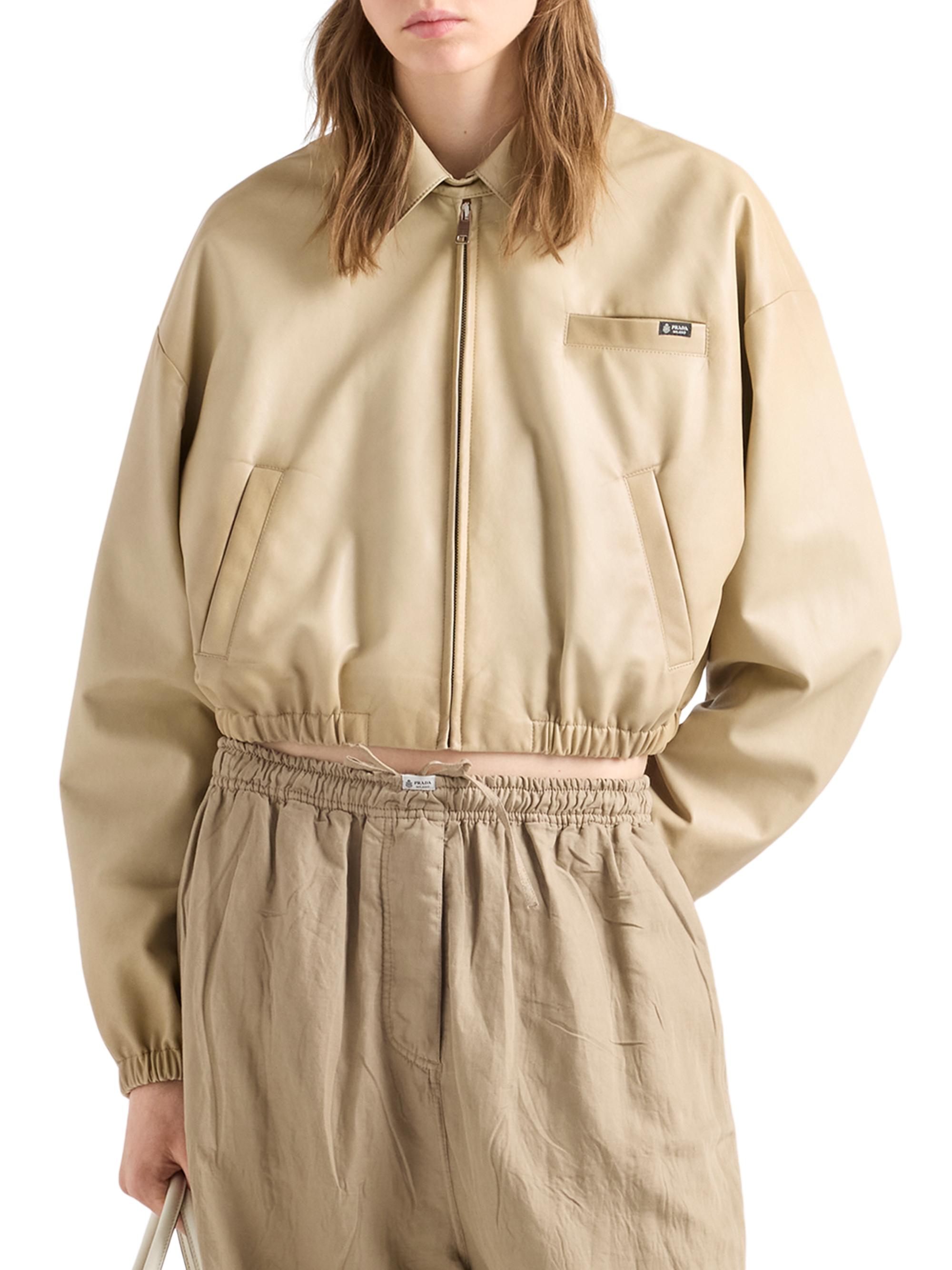 Prada Cropped Nappa Leather Jacket | Saks Fifth Avenue