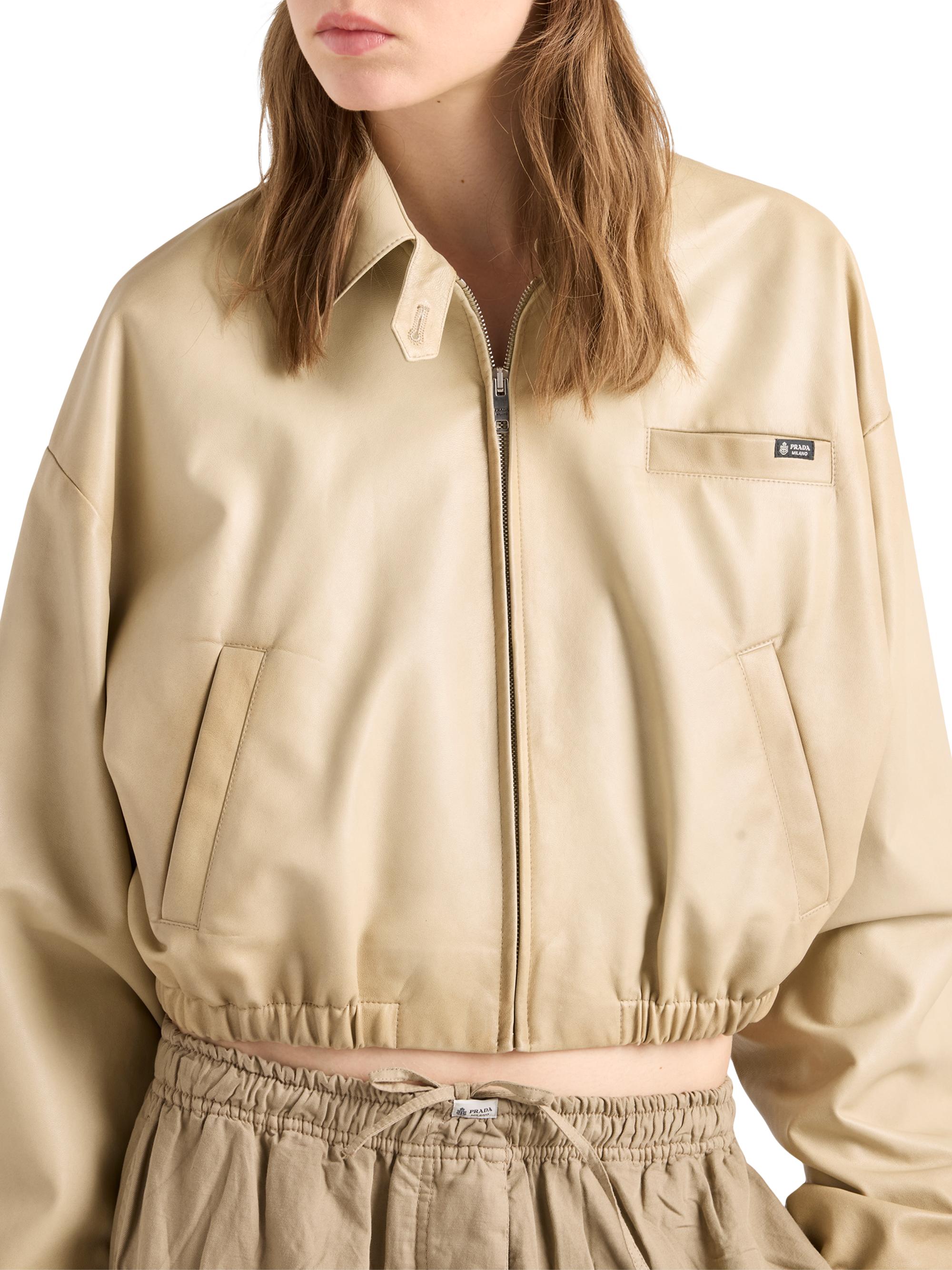 Prada Cropped Nappa Leather Jacket | Saks Fifth Avenue