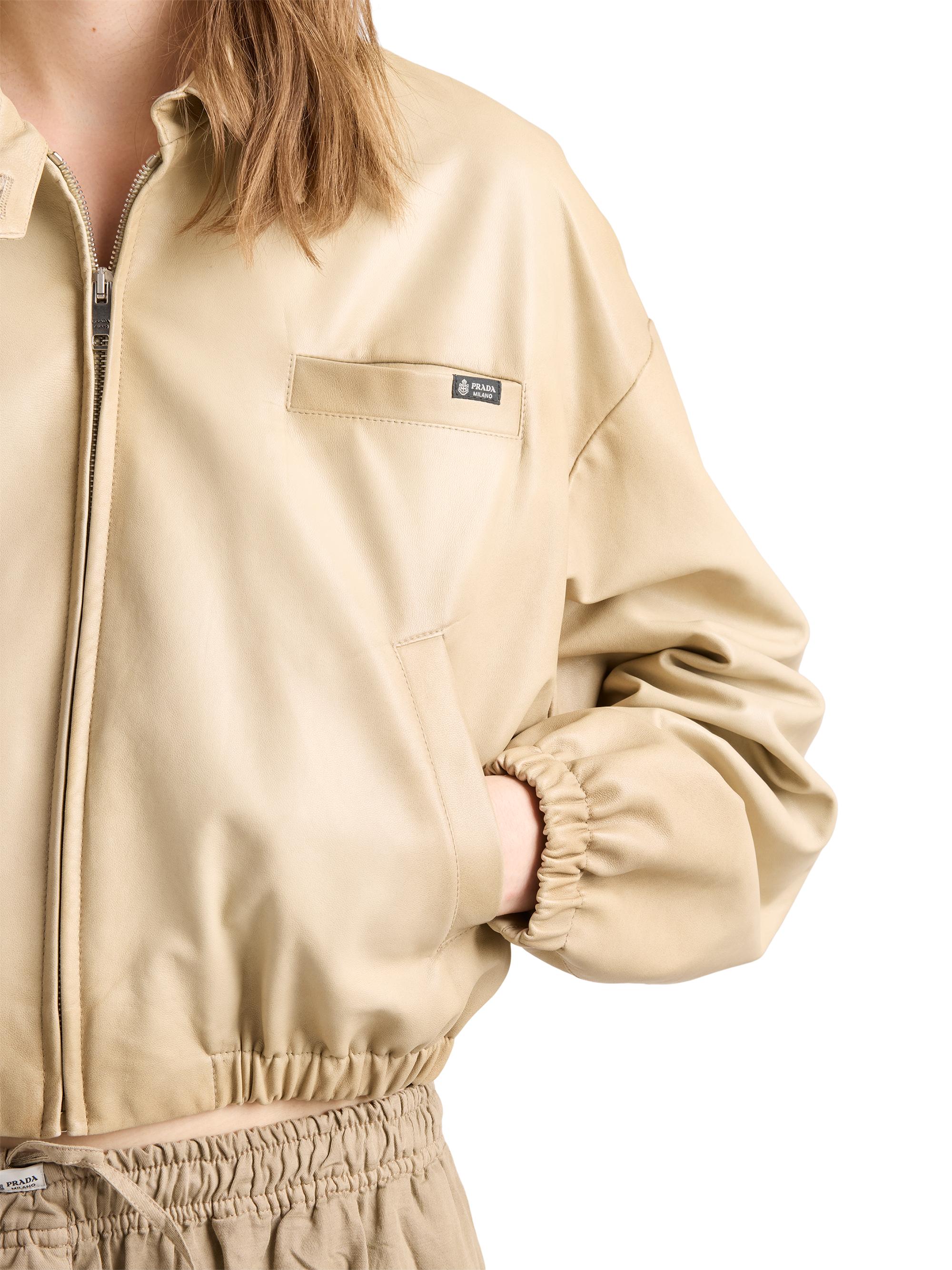 Prada Cropped Nappa Leather Jacket | Saks Fifth Avenue