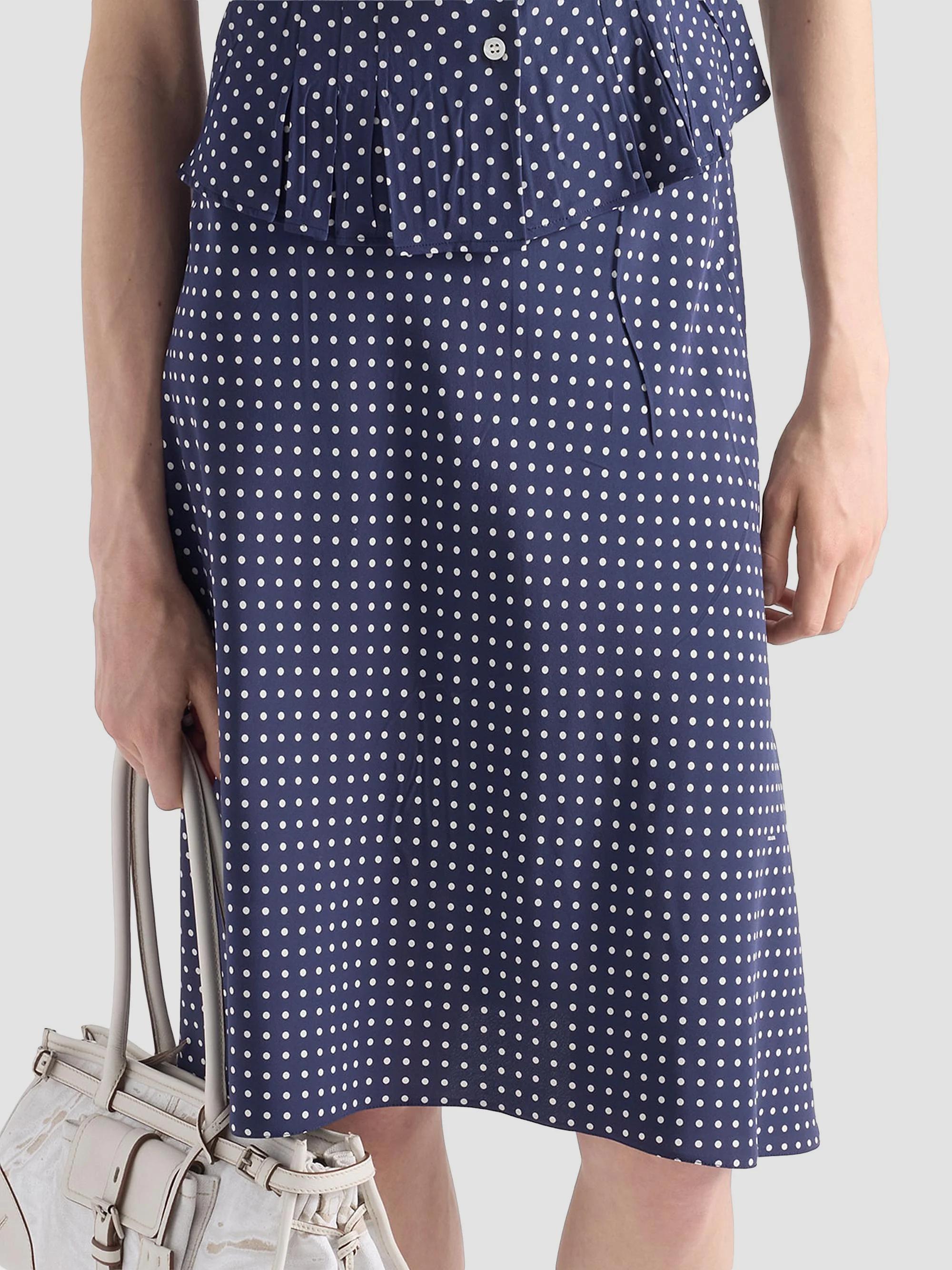 Prada Polka-Dot Marocain Skirt | Saks Fifth Avenue