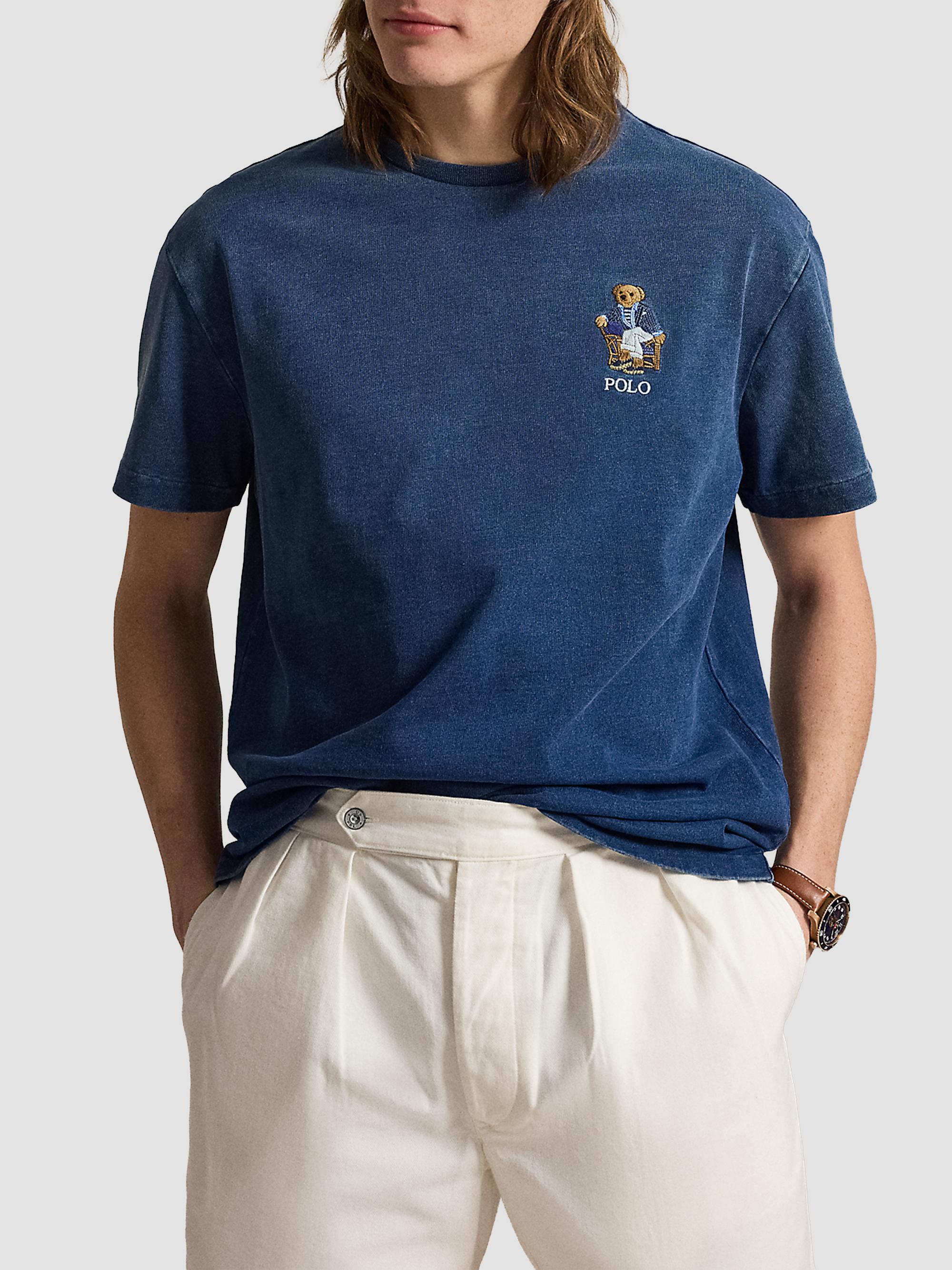 Polo Ralph Lauren Men's Classic-Fit Polo Bear T-Shirt - Newport Bear Dark Indigo | Thumbnail 4
