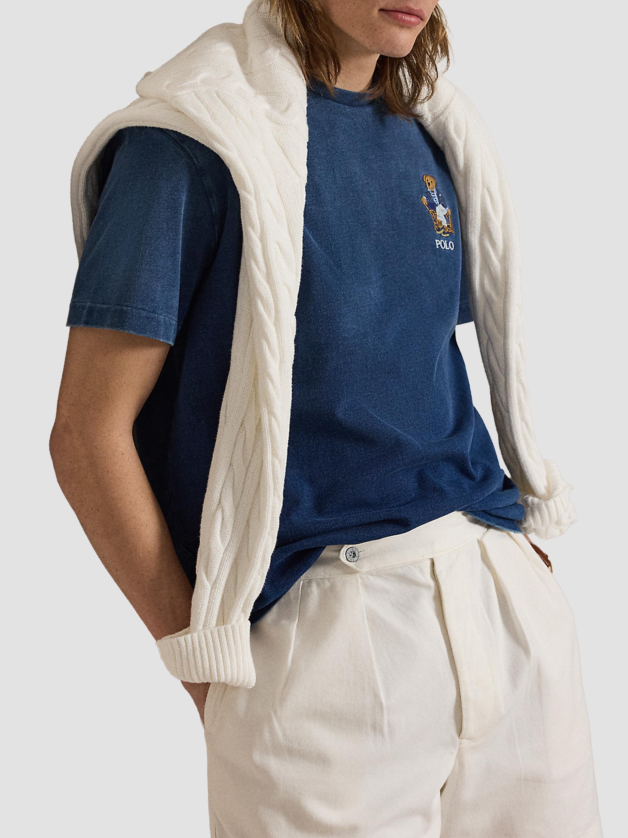Polo Ralph Lauren Men's Classic-Fit Polo Bear T-Shirt - Newport Bear Dark Indigo | Thumbnail 6