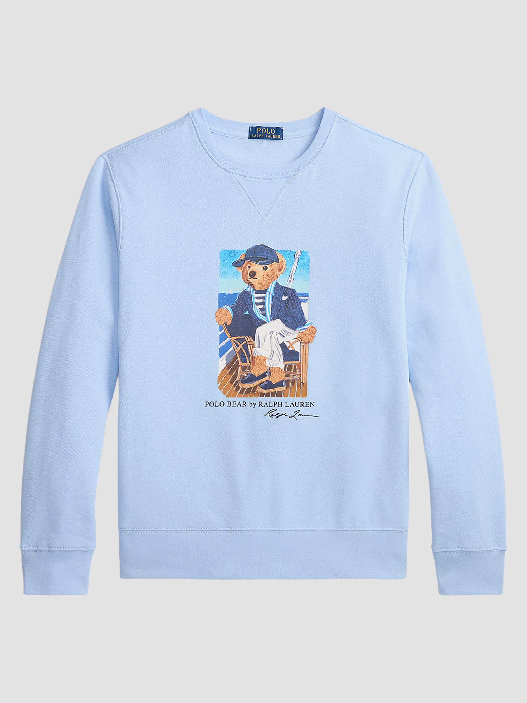Polo Ralph Lauren Men's Polo Bear Cotton Fleece Sweatshirt - Newport Bear Office Blue