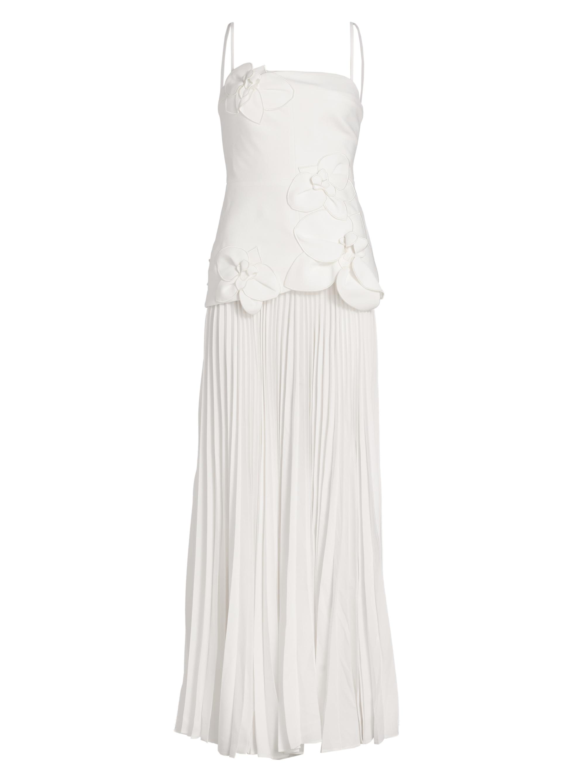 Acler Women's Forever Young Avision Floral Appliqué Pleated Maxi Dress -