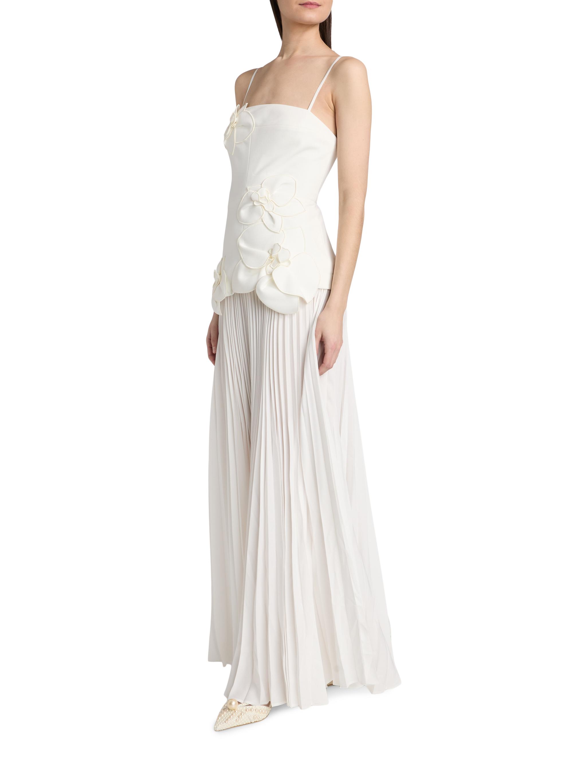 Acler Women's Forever Young Avision Floral Appliqué Pleated Maxi Dress - | Thumbnail 4