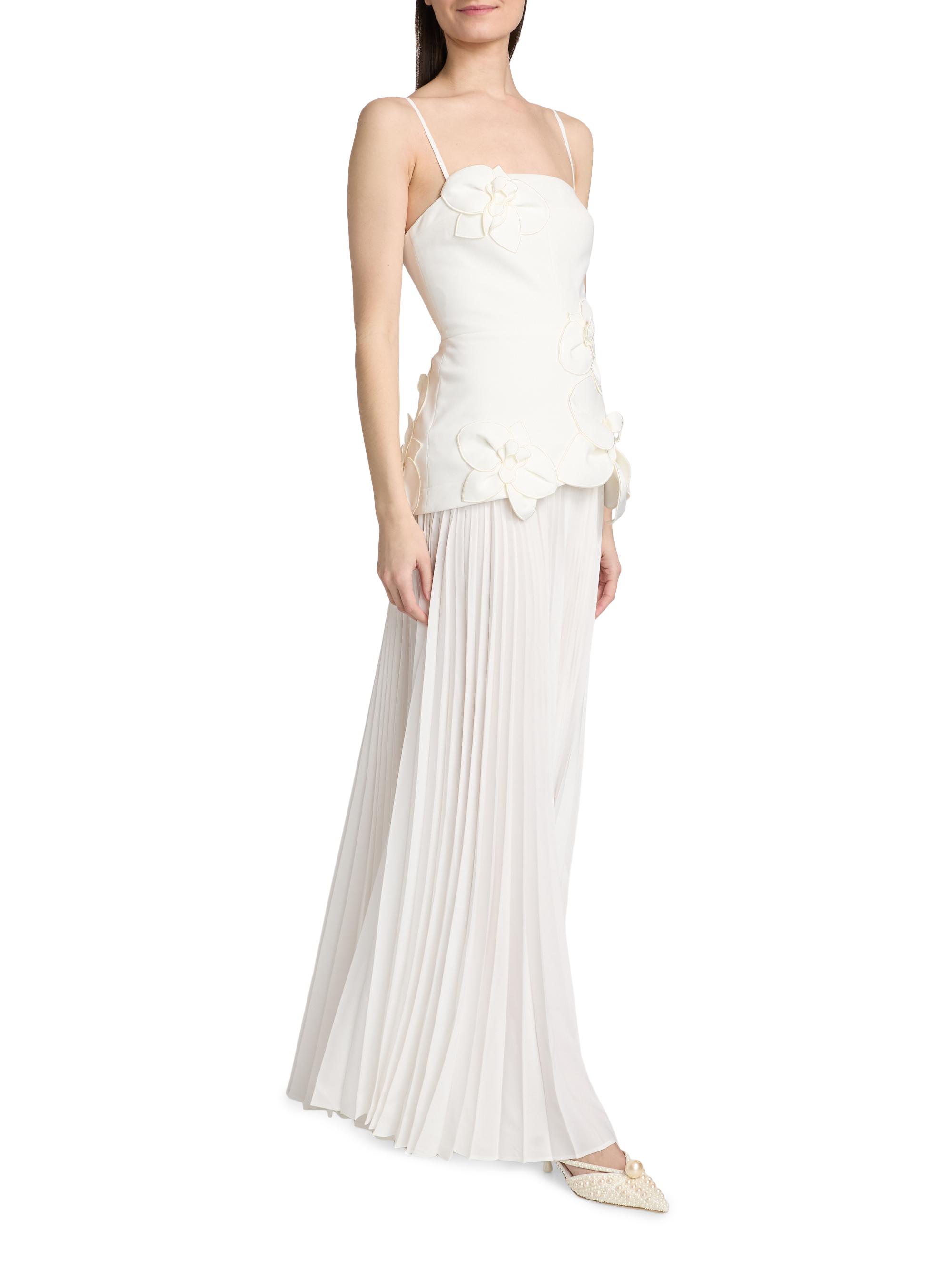 Acler Women's Forever Young Avision Floral Appliqué Pleated Maxi Dress - | Thumbnail 2