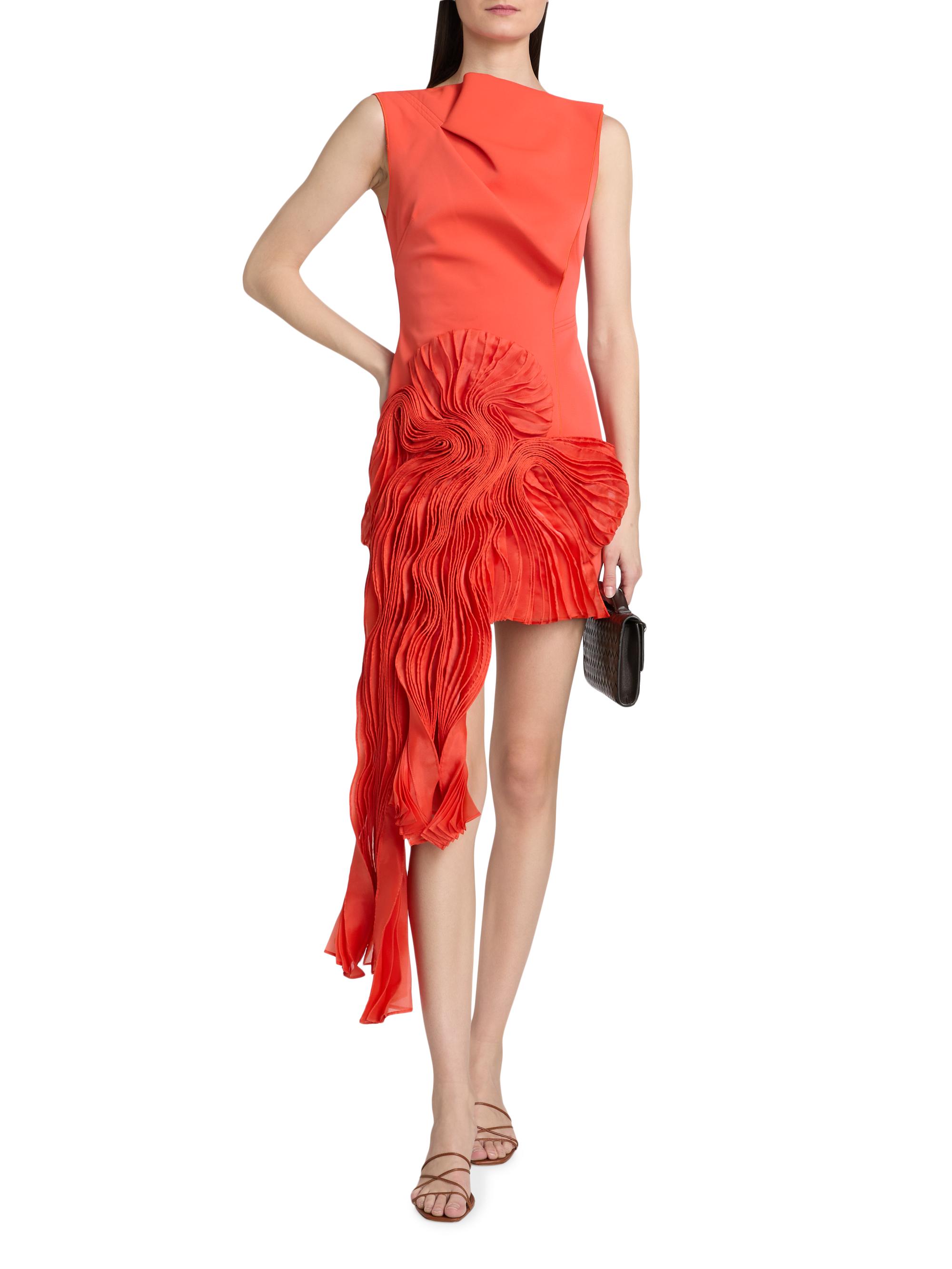 Acler Women's Forever Young Aberleigh Organza-Drape Minidress - Chilli | Thumbnail 3