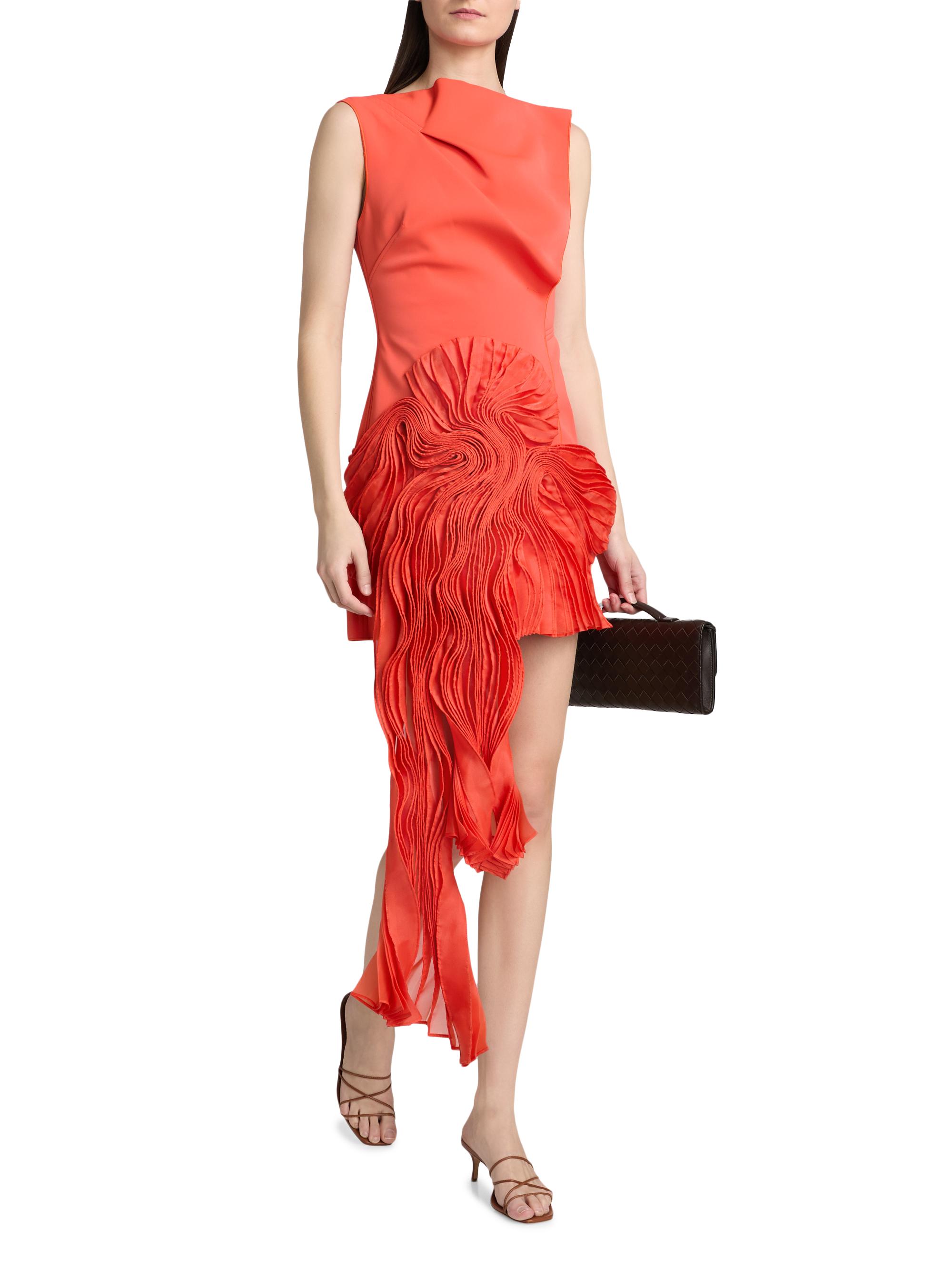 Acler Women's Forever Young Aberleigh Organza-Drape Minidress - Chilli | Thumbnail 2