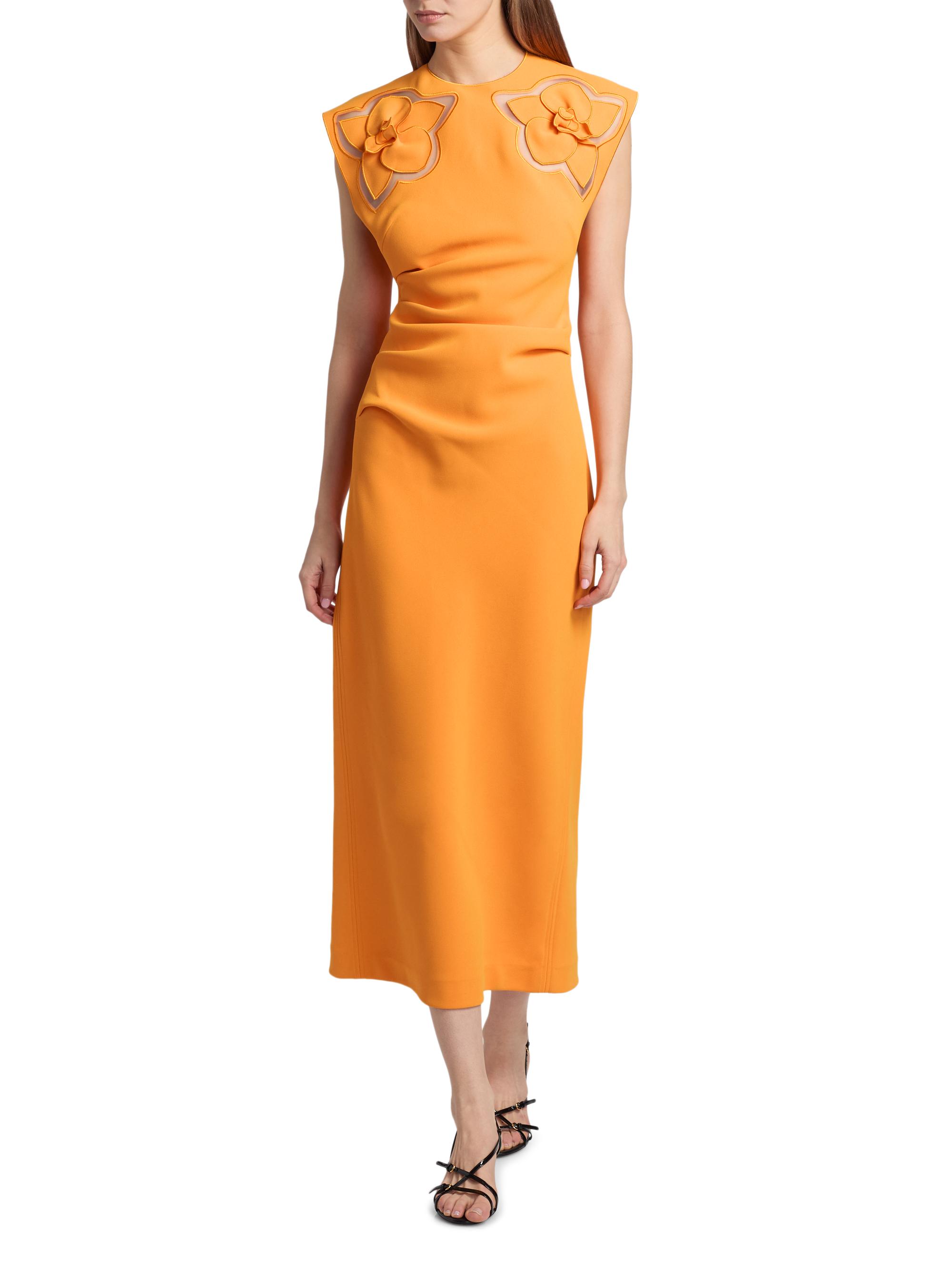 neon floral midi dress 1960s Neon Floral Dress (M)  Gimme Vintage