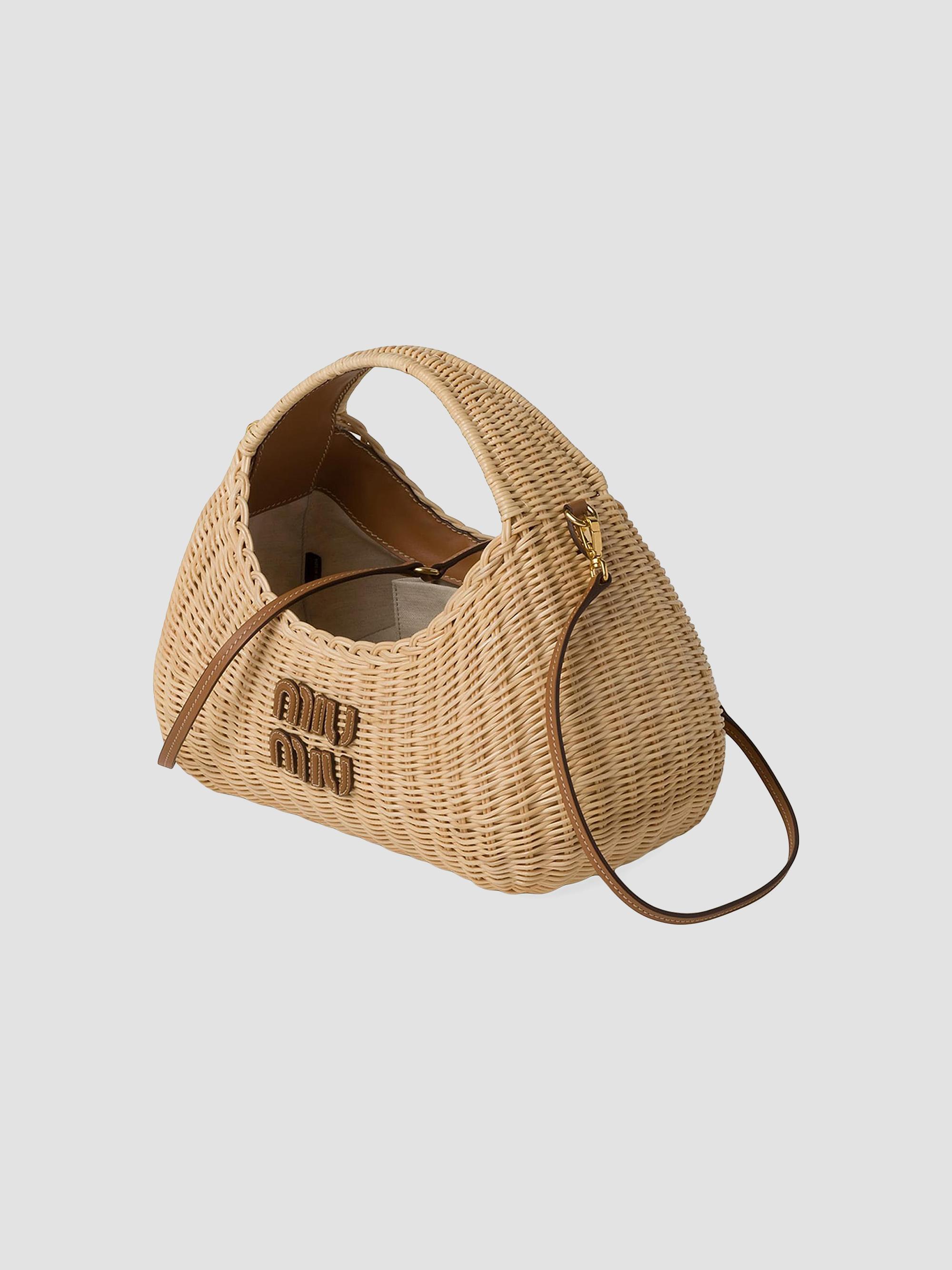 Miu Miu Wander Wicker Top Handle Bag | Saks Fifth Avenue