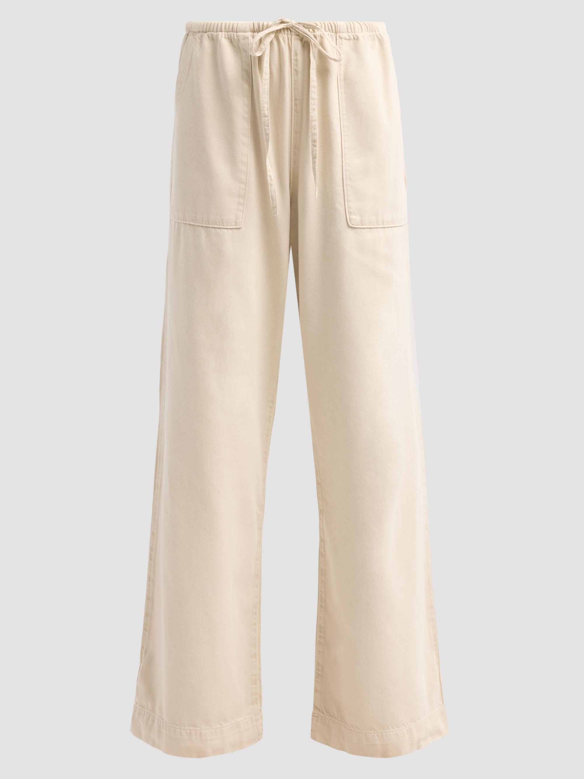 rag & bone Women's Claire Ultra Featherweight Denim Pants - Sand Stone