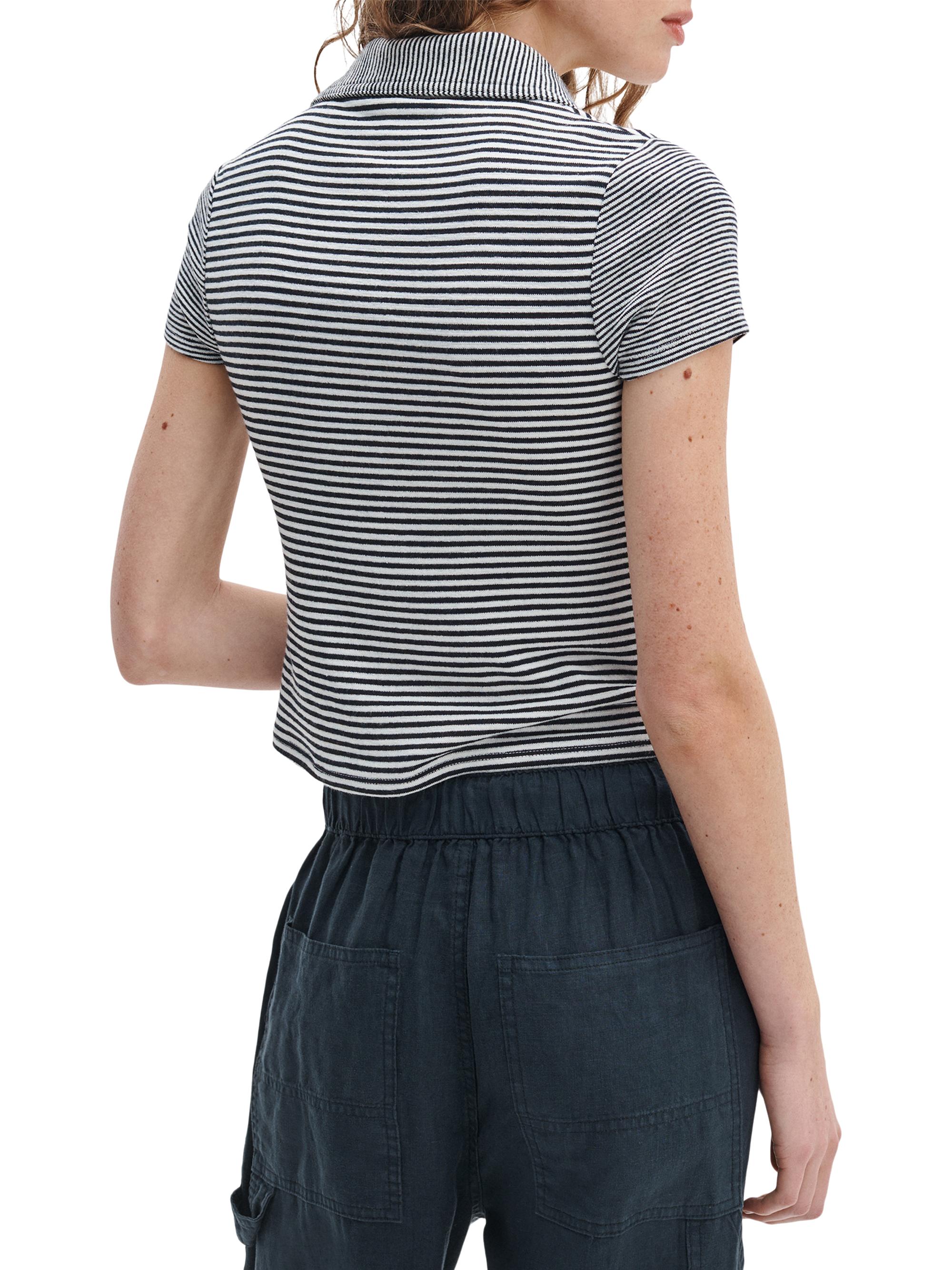 rag & bone Women's The Knit Striped Polo Shirt -  Multi | Thumbnail 5