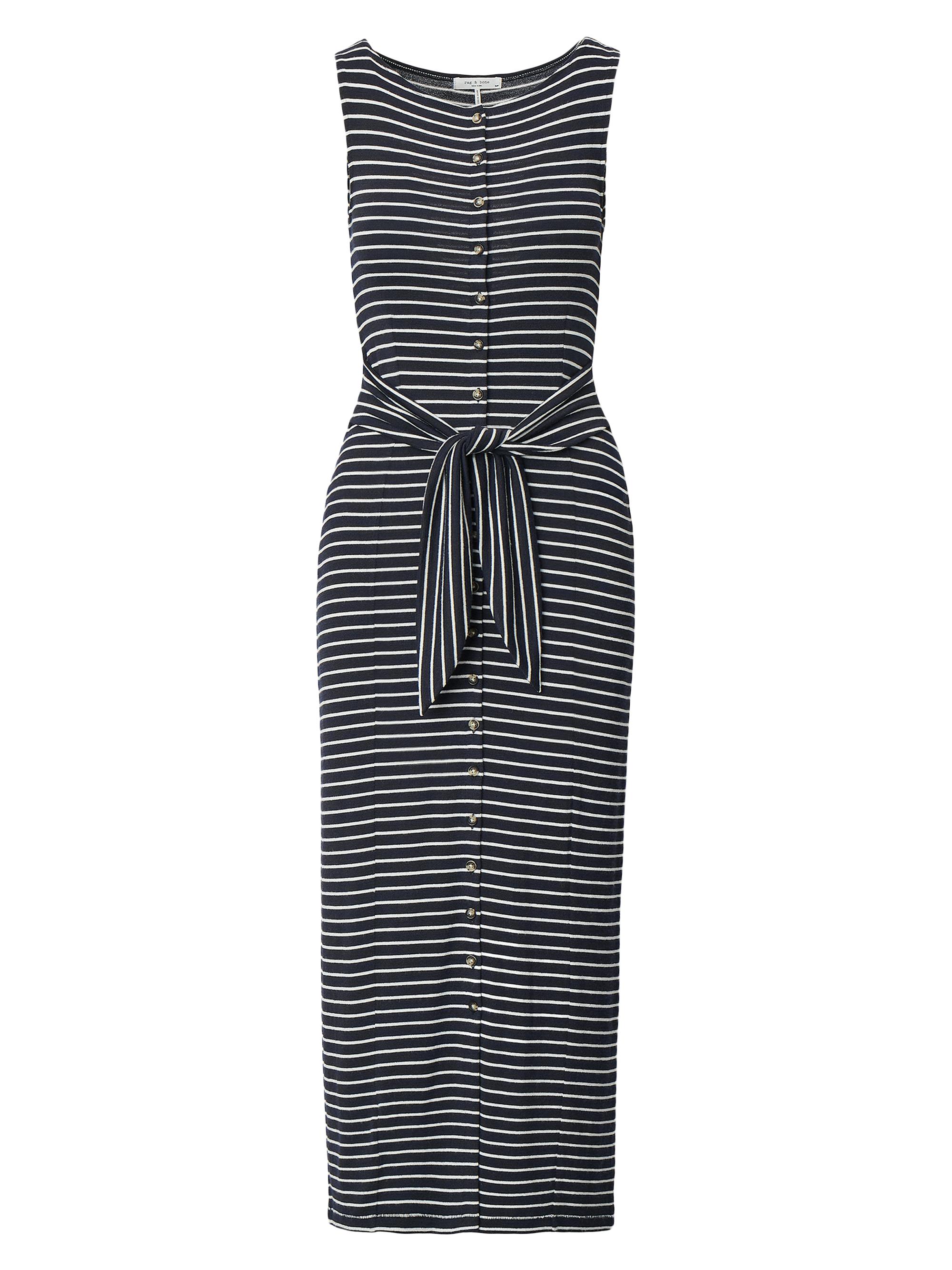 rag & bone Women's The Knit Tie-Waist Striped Maxi Dress - Salute Multi