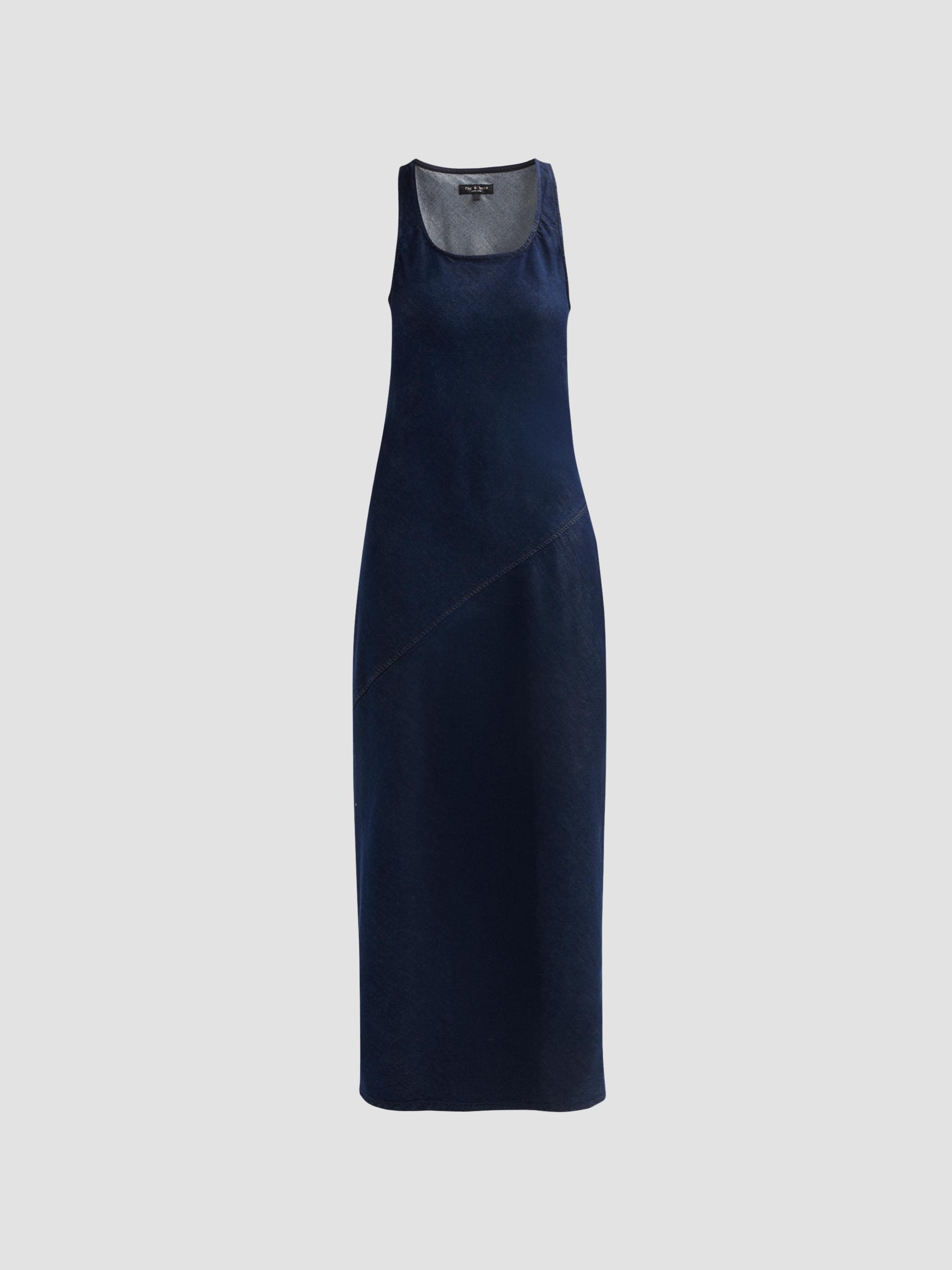 rag & bone Women's Daisy Sleeveless Denim Maxi Dress - Ocean Rinse | Thumbnail 6