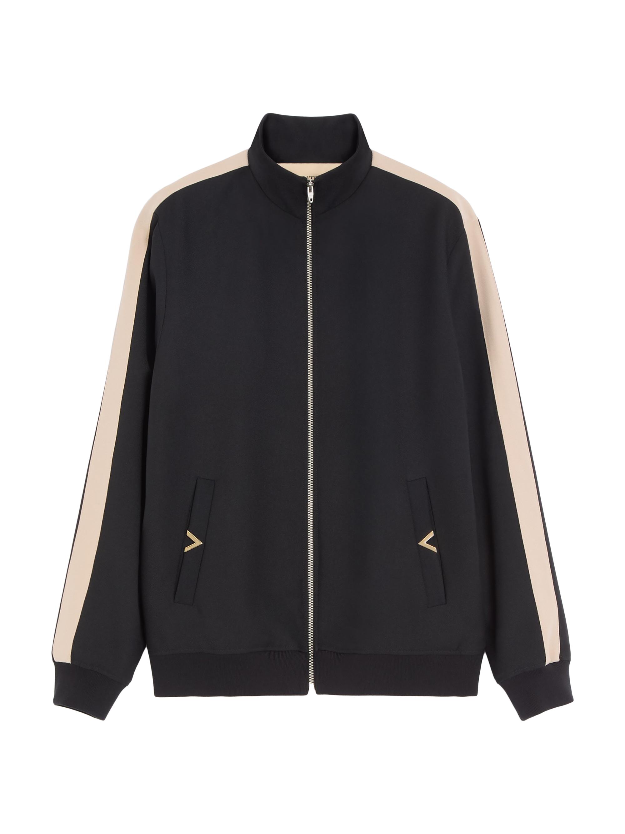 Valentino Garavani Men's Nylon Sweatshirt with VGold - Black Butter