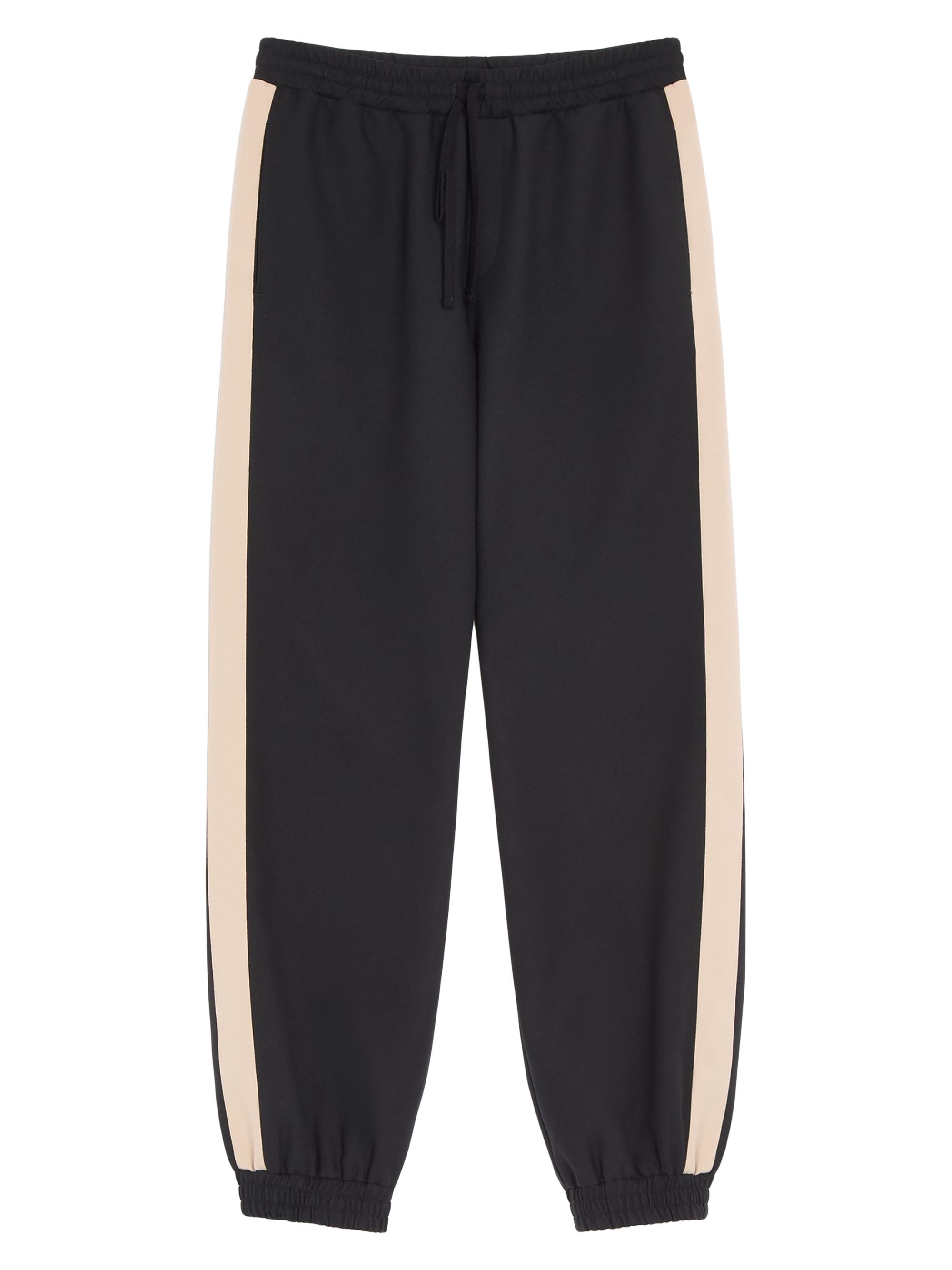 Valentino Garavani Men's Nylon Trousers with VGold - Black Butter