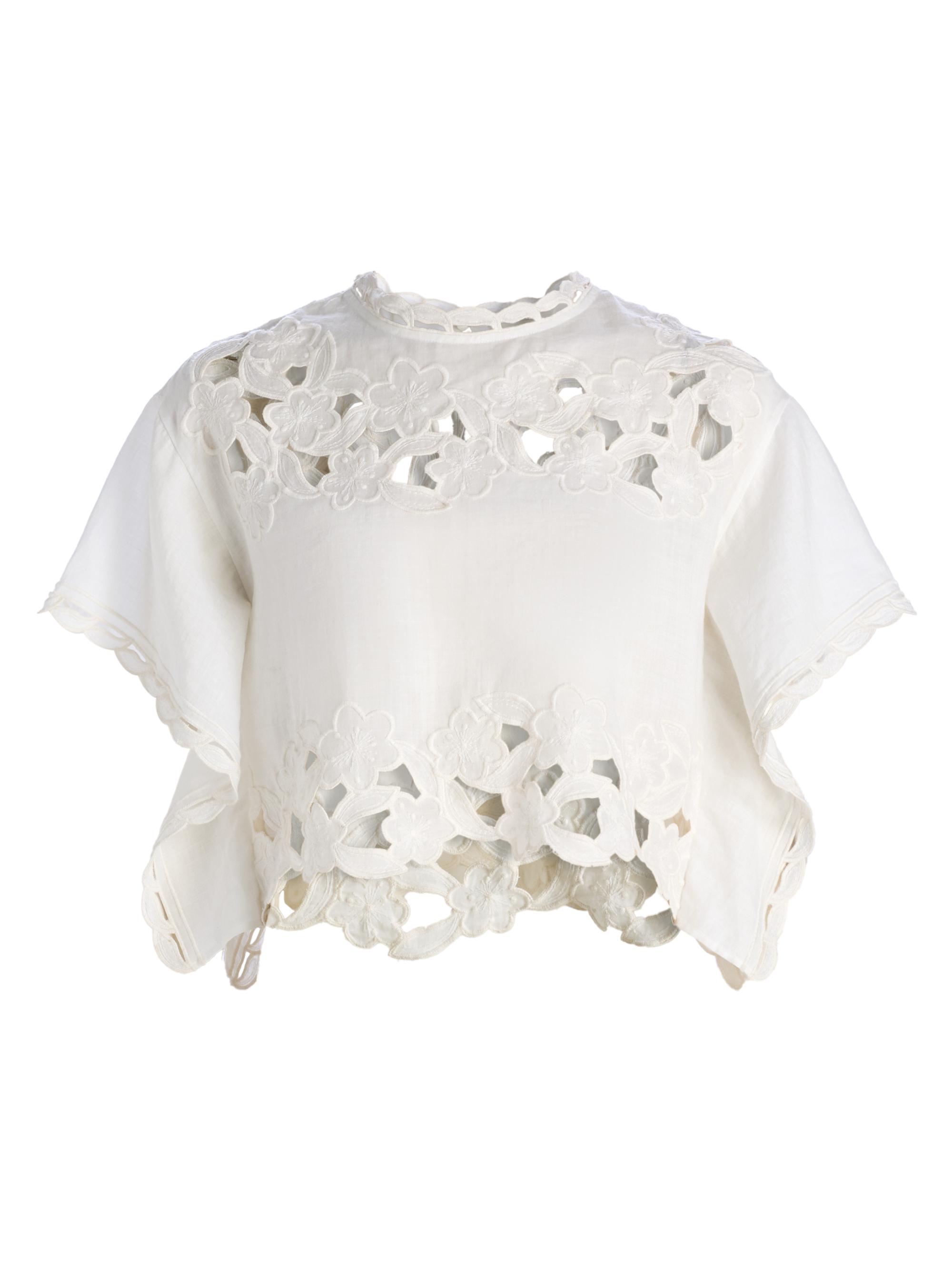 Isabel Marant Women's Relda Embroidered Top - White