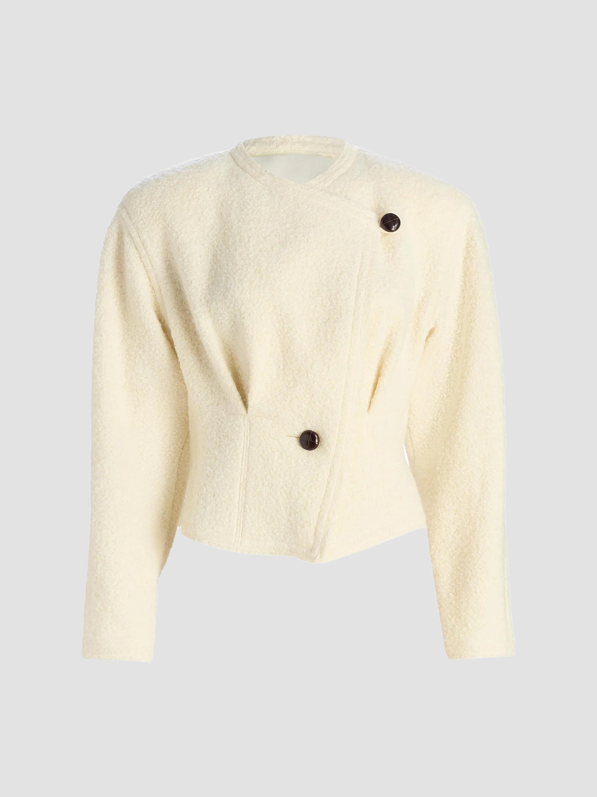 Isabel Marant Suna Wool-Blend Asymmetric Jacket | Saks Fifth Avenue