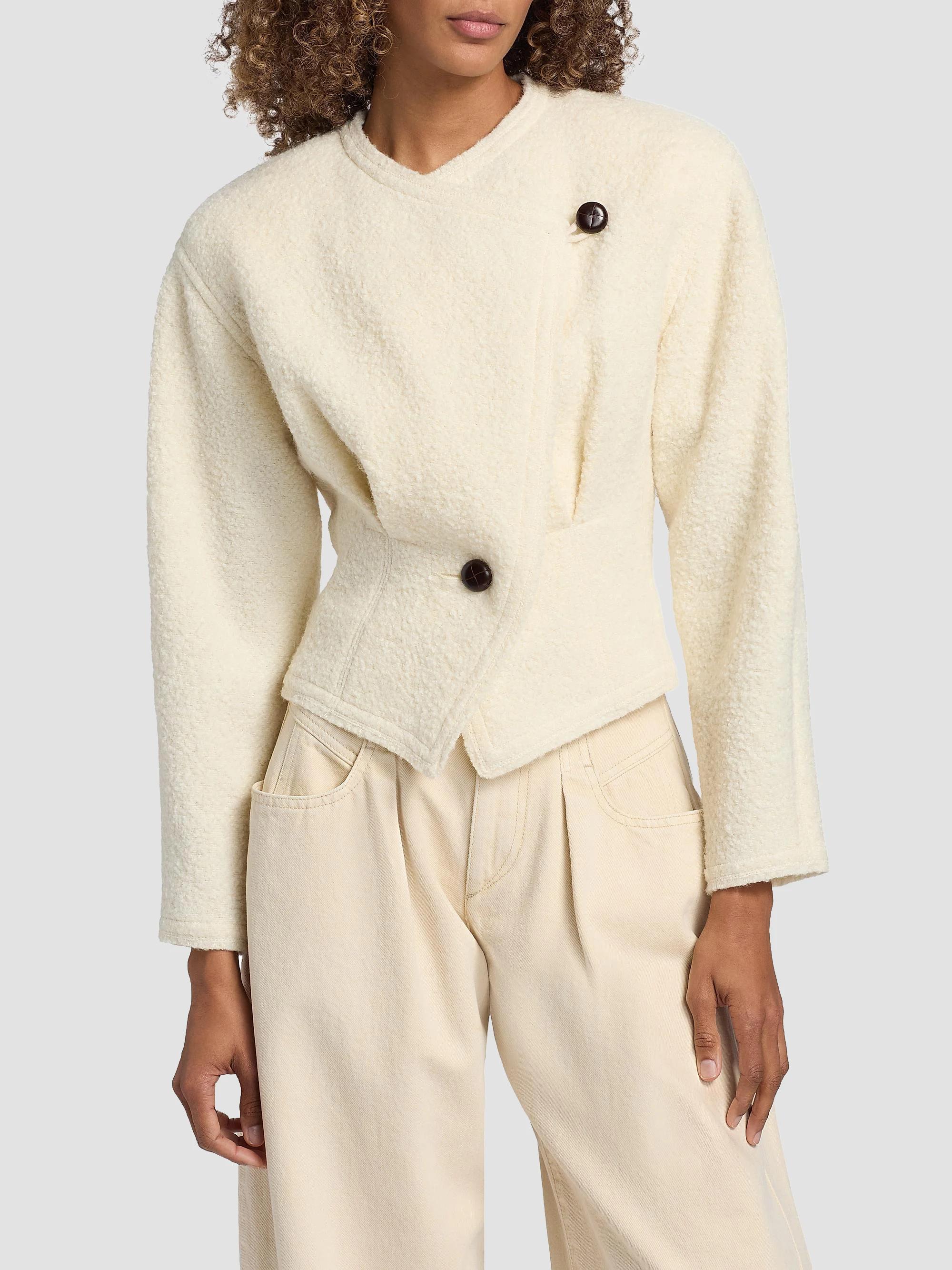 Isabel Marant Suna Wool-Blend Asymmetric Jacket | Saks Fifth Avenue