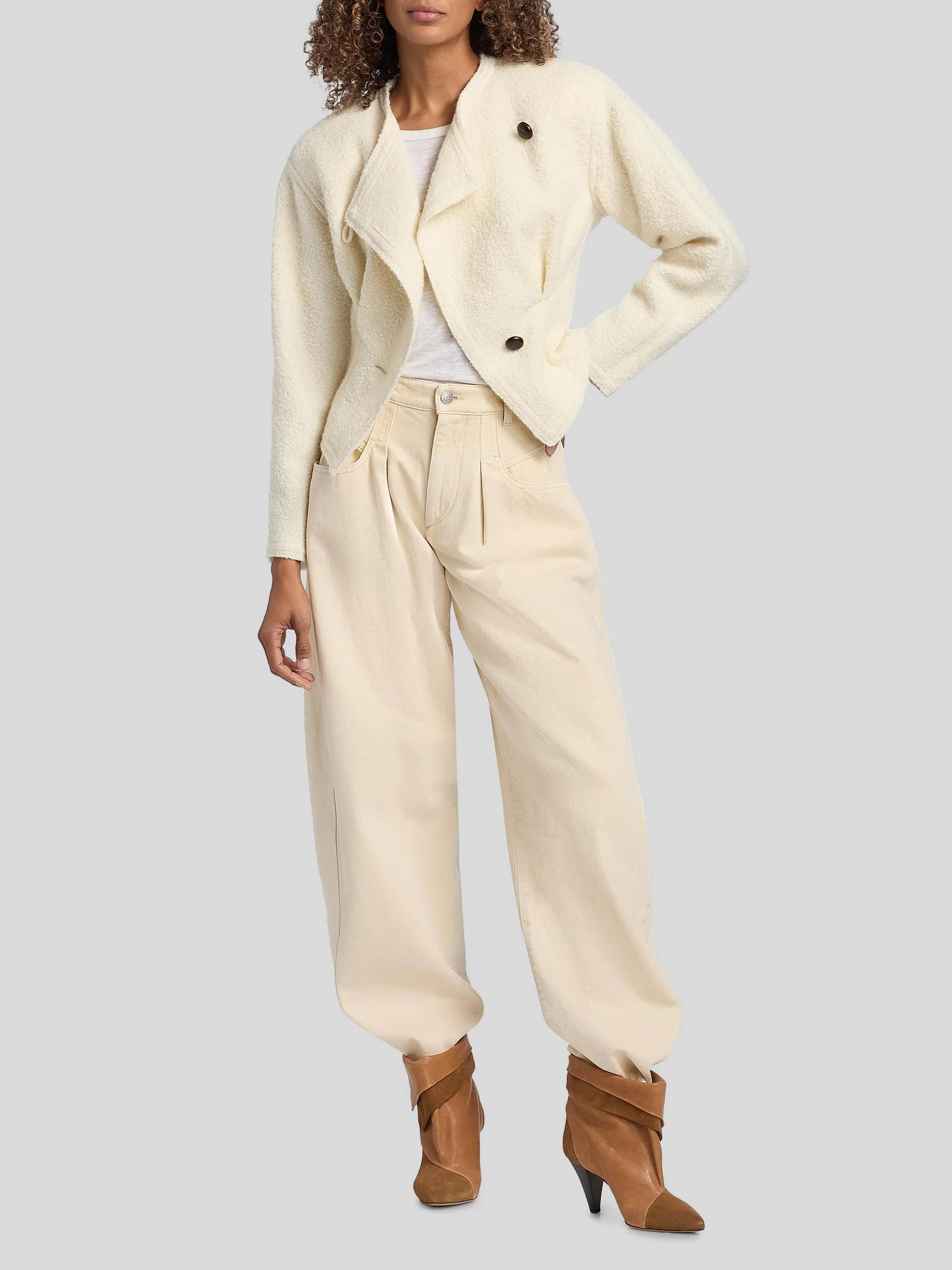 Isabel Marant Suna Wool-Blend Asymmetric Jacket | Saks Fifth Avenue