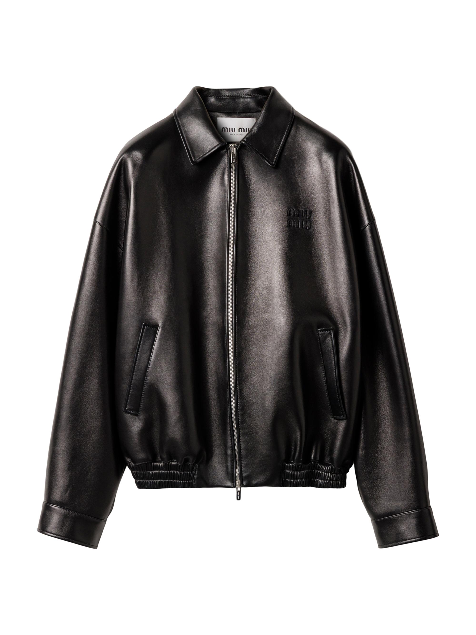 Miu Miu Waxed Suede Leather Jacket | Saks Fifth Avenue