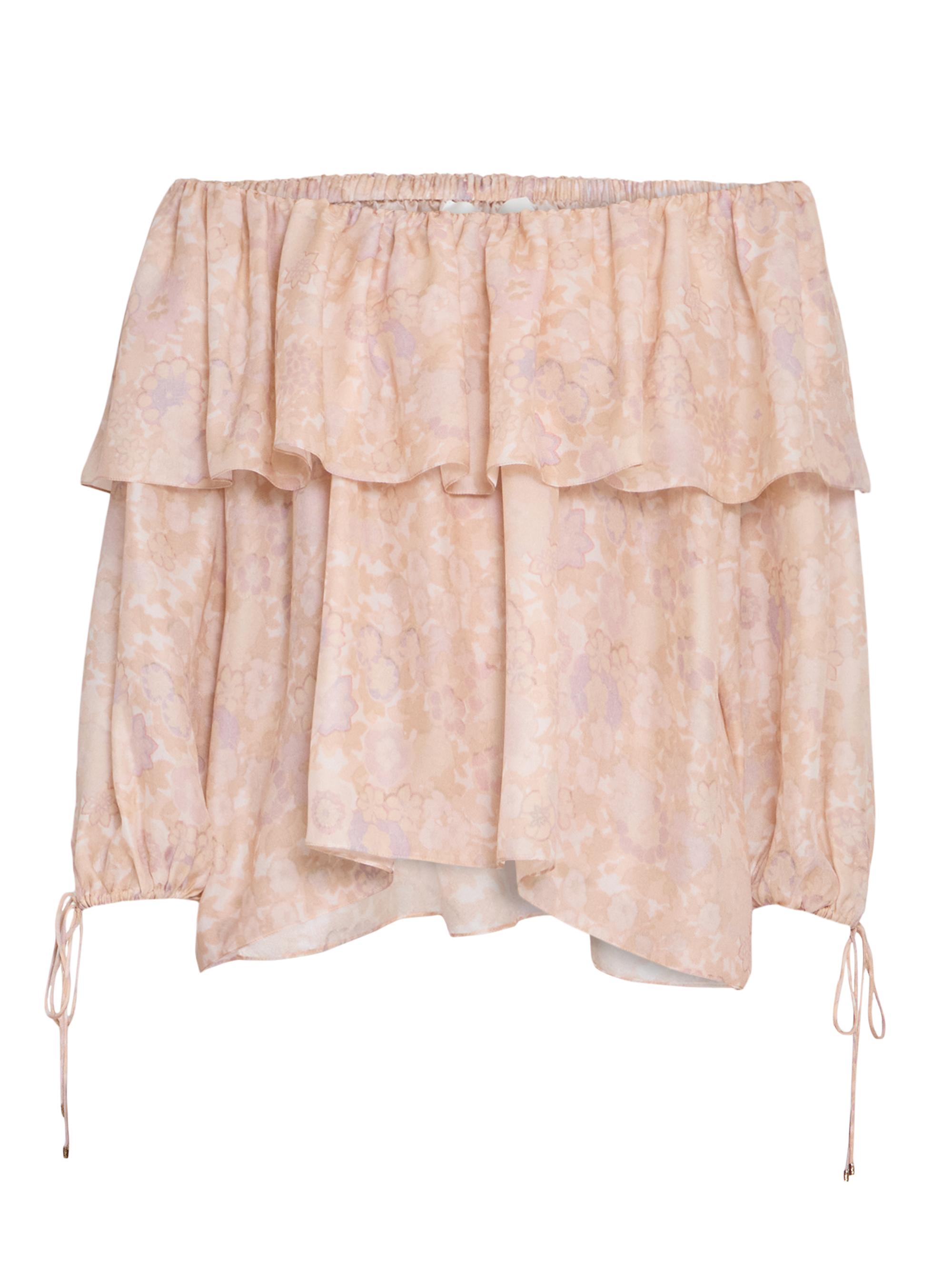 Chloé Women's À La Plage Floral Silk Off-The-Shoulder Top - Multicolor Pink - Women's Clothing