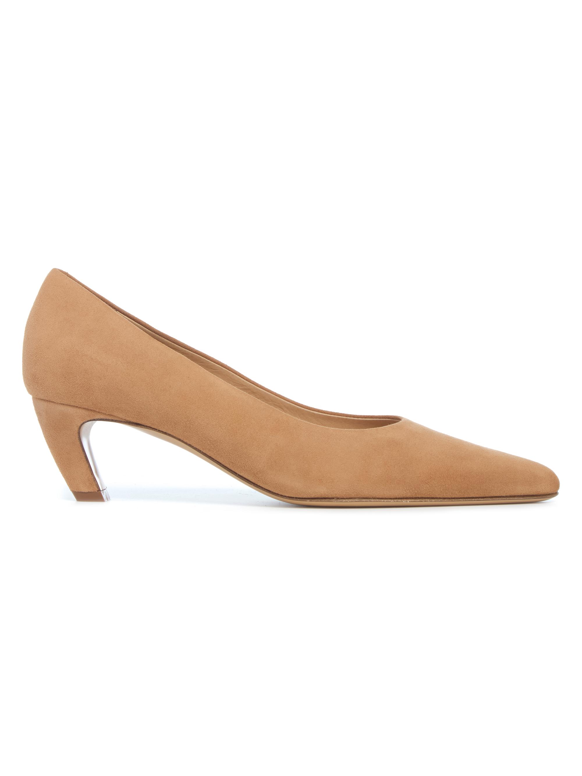 Gabriela Hearst Women's Peggy 50MM Leather Kitten-Heel Pumps - Dark Camel