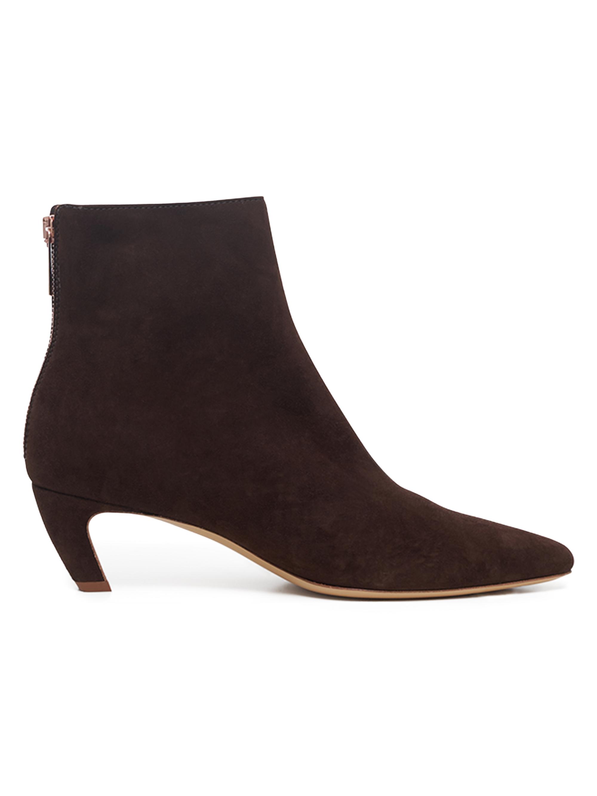 Gabriela Hearst Women's Clayton 50MM Suede Ankle Booties - Dark Chocolate