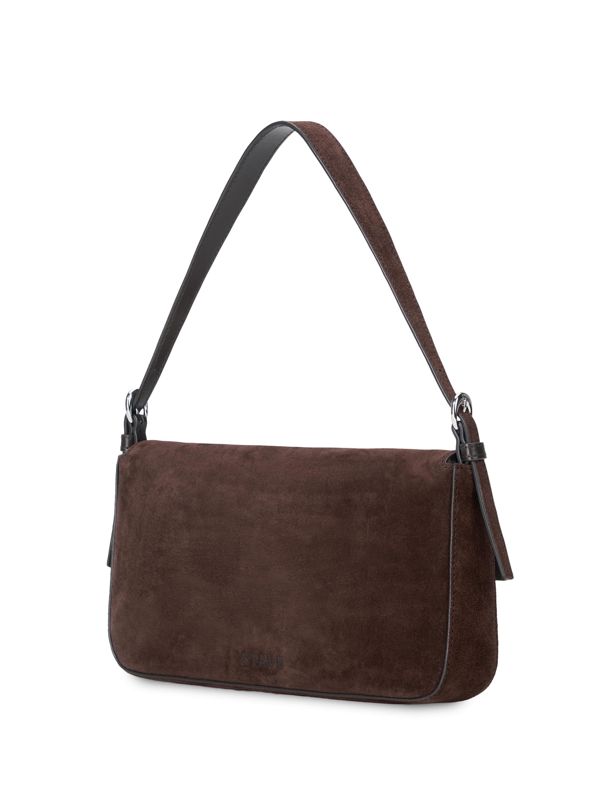 Staud Women's Harlow Suede Shoulder Bag - Espresso | Thumbnail 2