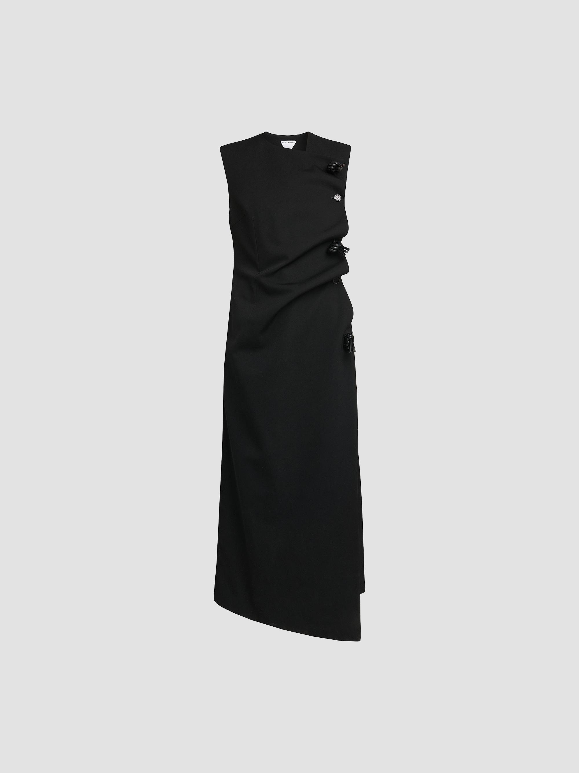 BOTTEGA VENETA ノースリーブワンピース　13-14aw Bottega Veneta Buttoned Sleeveless Shift Midi Dress | Saks Fifth