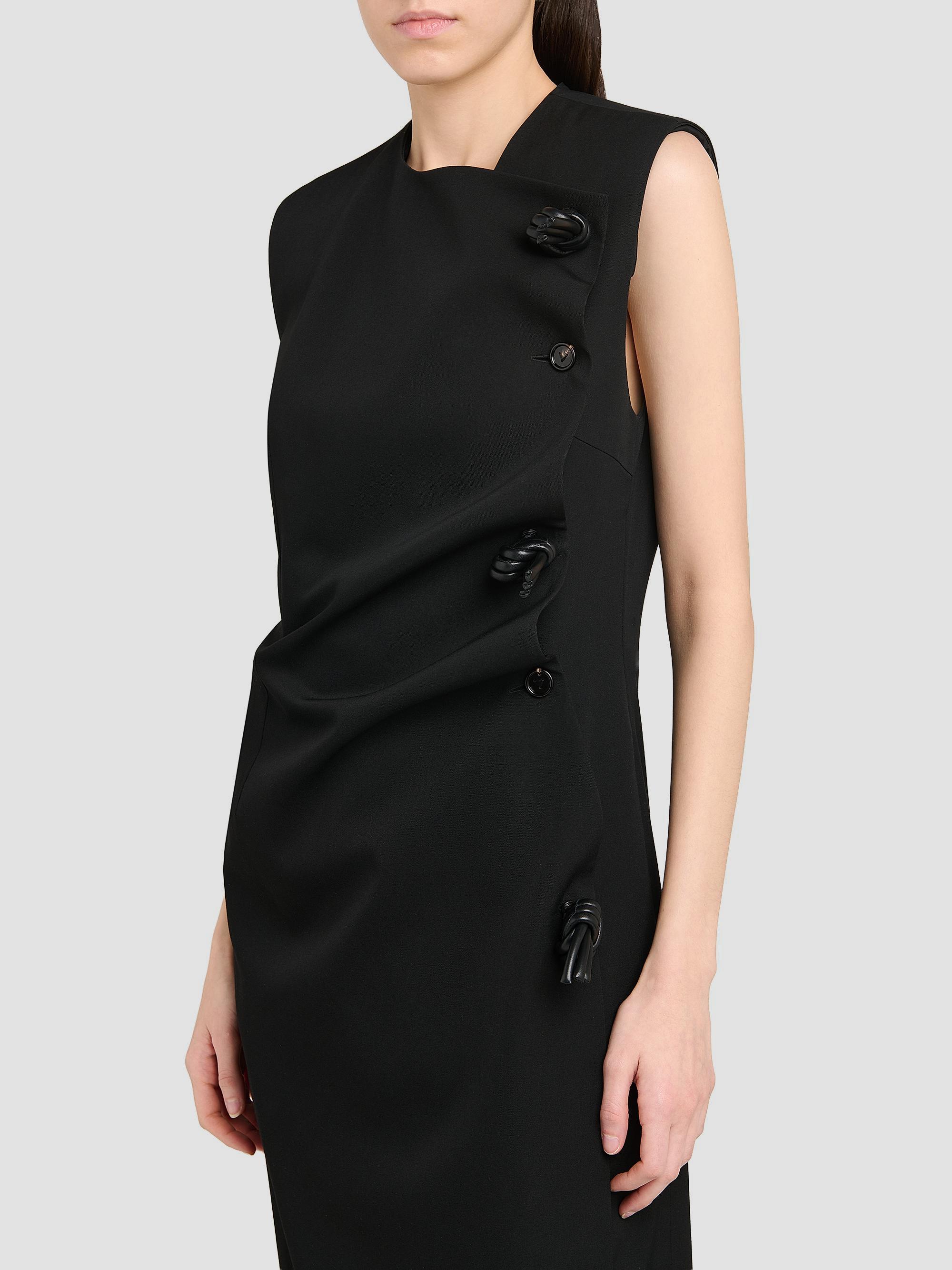 Bottega Veneta ノースリーブワンピース Bottega Veneta Buttoned Sleeveless Shift Midi Dress | Saks Fifth