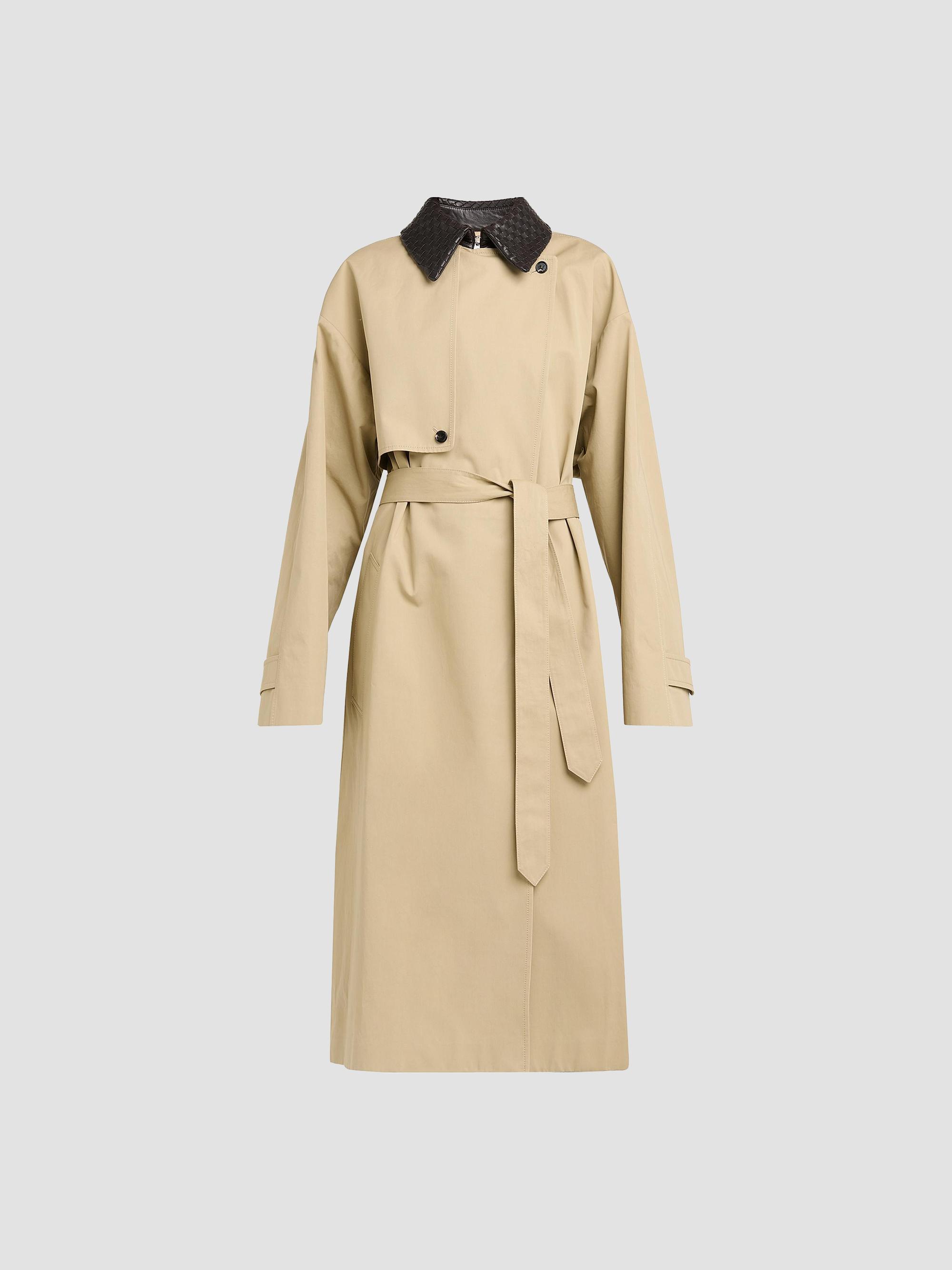 Giorgio Armani High-Neck Belted Trench Coat | Saks Fifth Avenue
