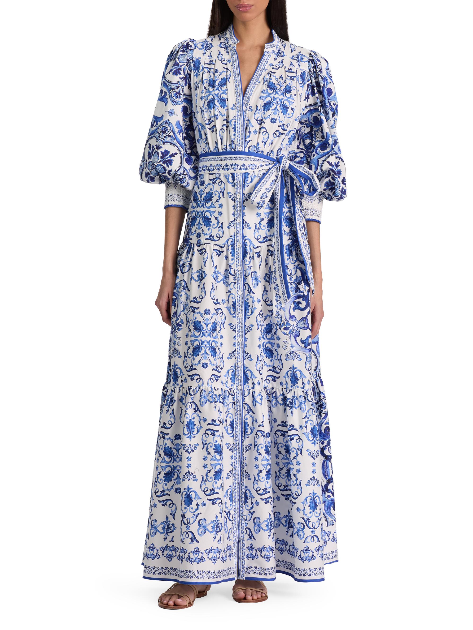 ALICE + OLIVIA Women's Cora Tiered Shirtdress - Solstice | Thumbnail 3