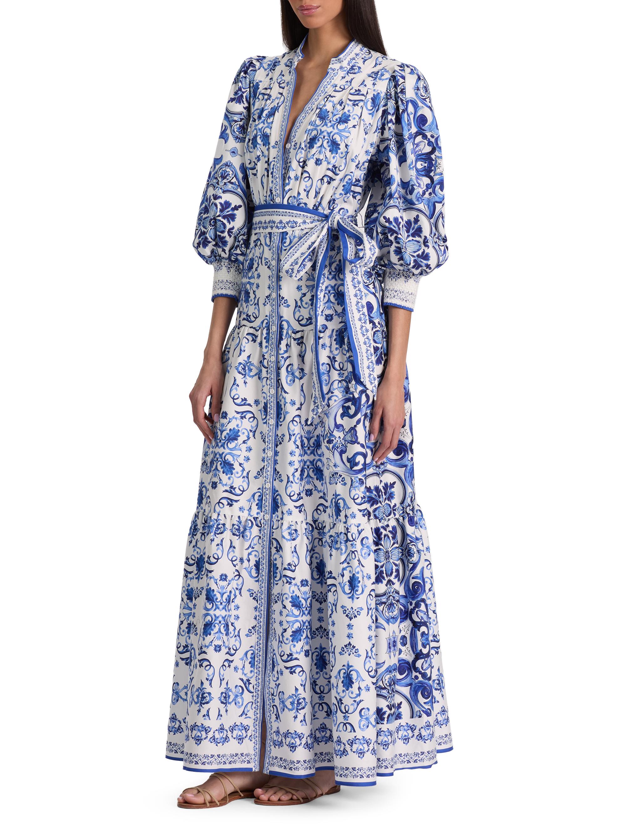 ALICE + OLIVIA Women's Cora Tiered Shirtdress - Solstice | Thumbnail 4