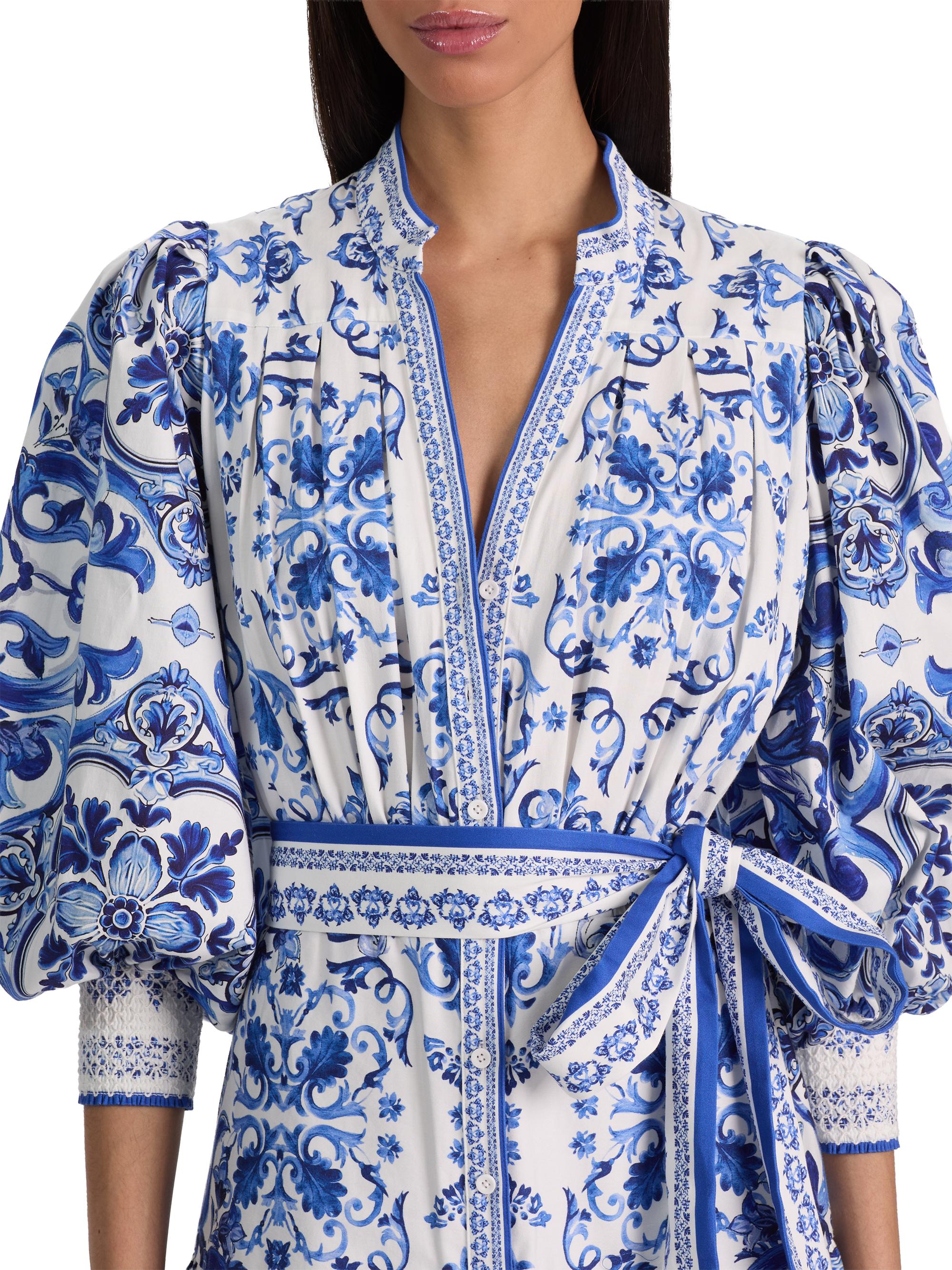 ALICE + OLIVIA Women's Cora Tiered Shirtdress - Solstice | Thumbnail 6