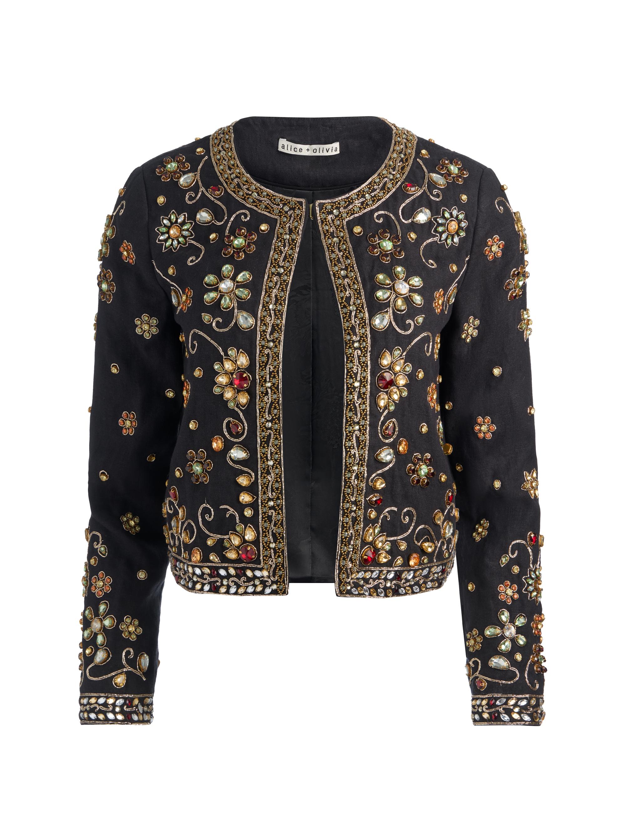 ALICE + OLIVIA Women's Kidman Embellished Jacket - Black Multi