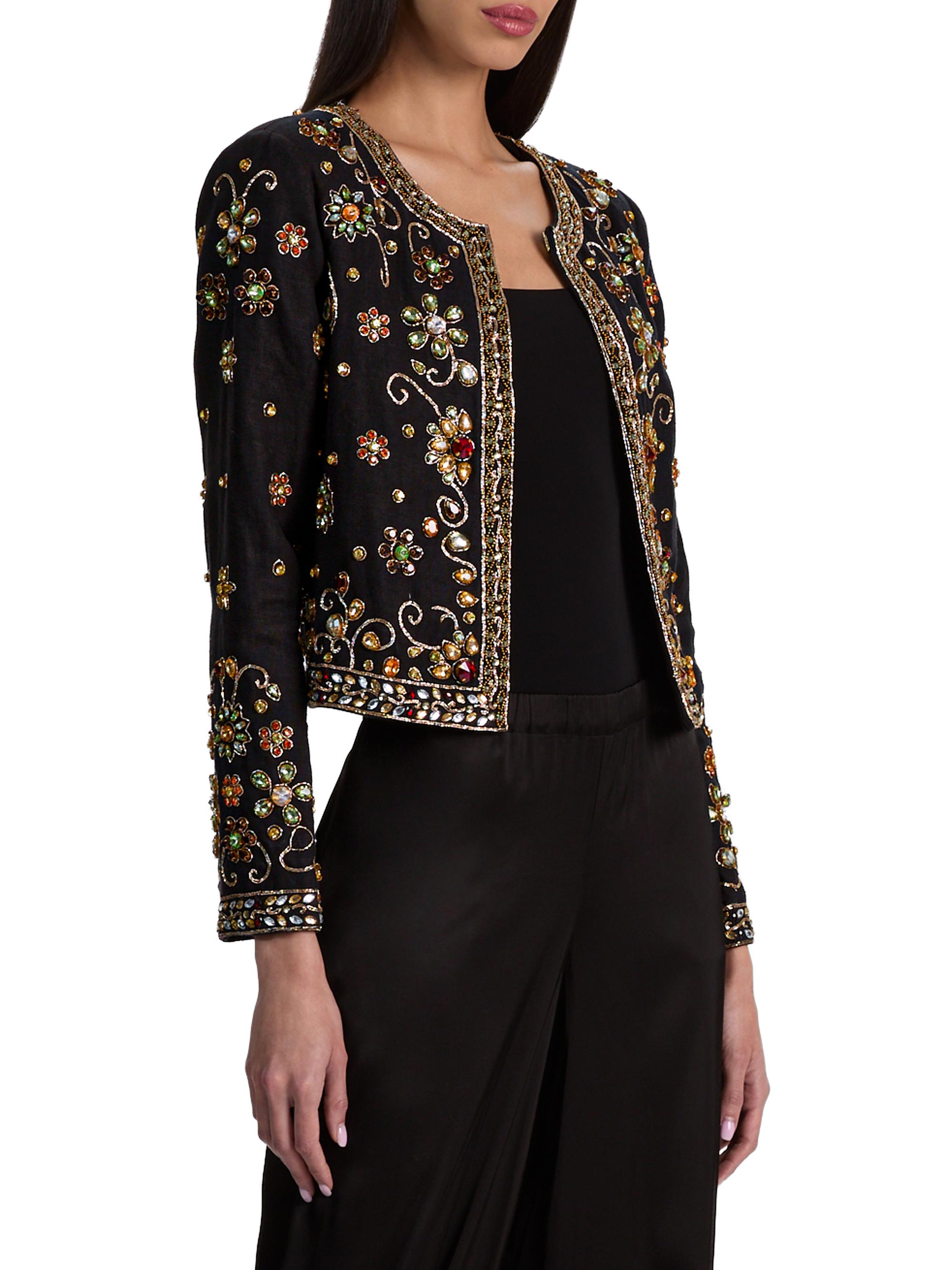 ALICE + OLIVIA Kidman Embellished Jacket | Saks Fifth Avenue
