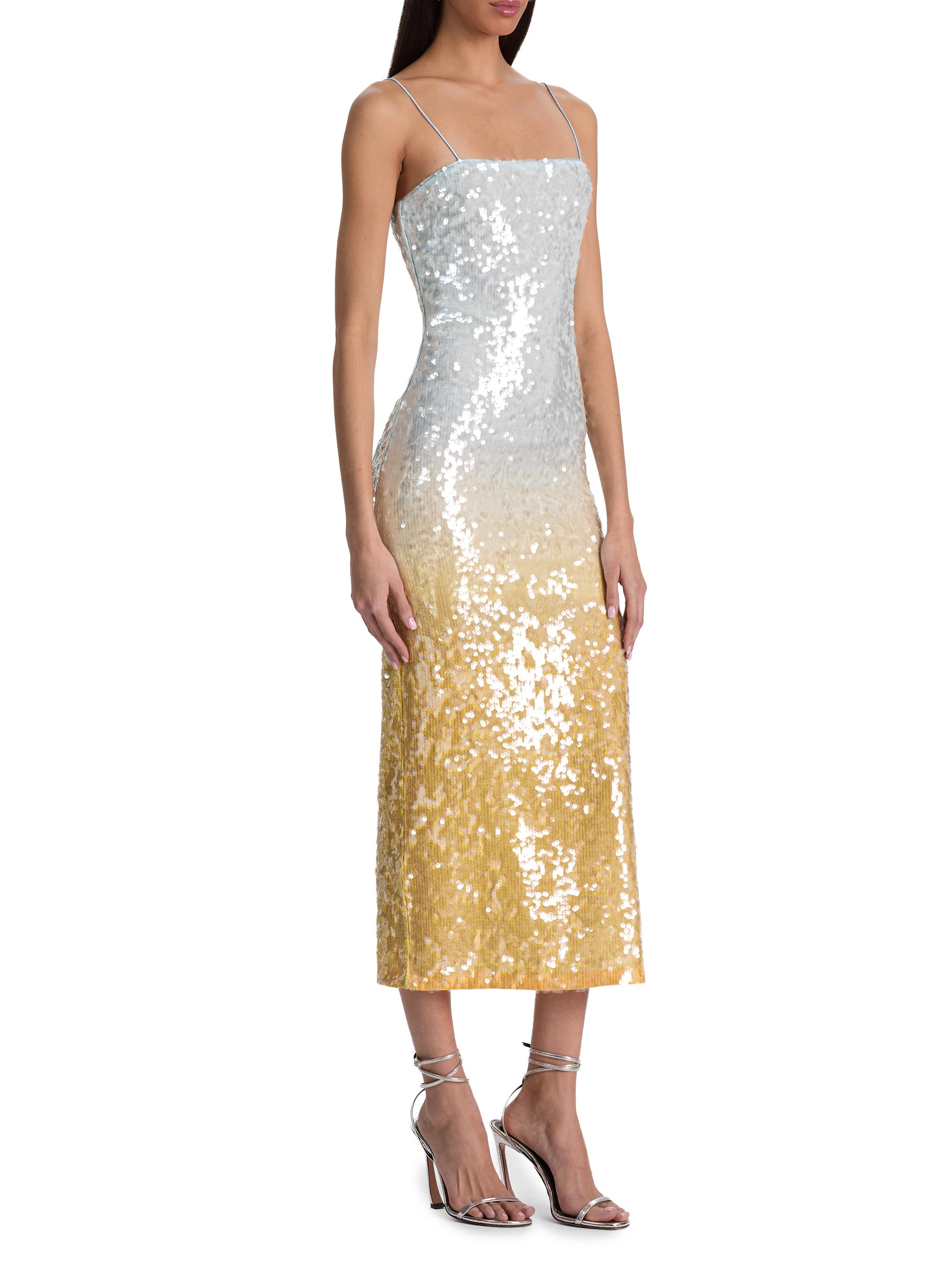 maryanne sequin midi dress MaryAnne Sequin Midi Dress - Nude